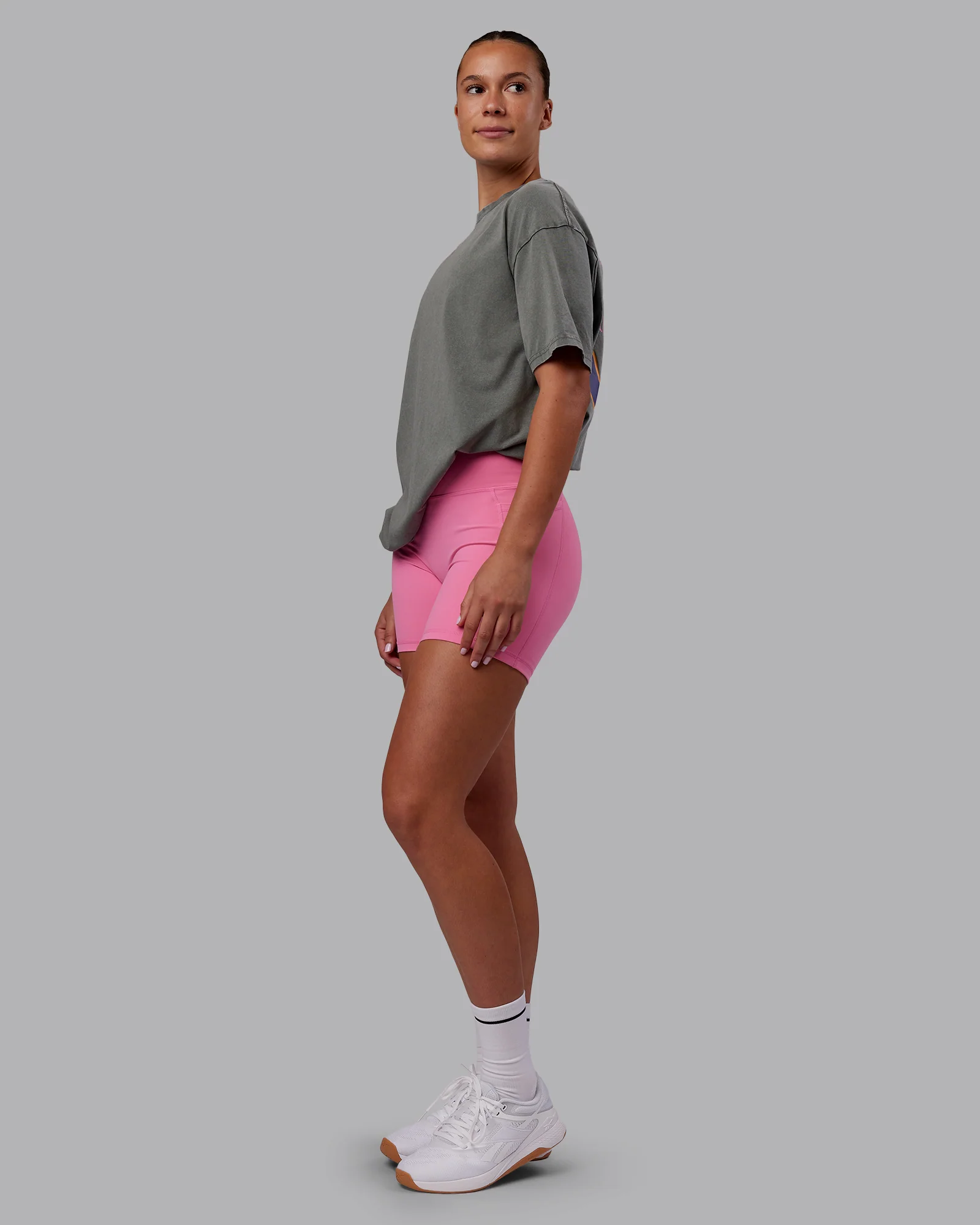 Rise & Lift Washed FLXCotton Oversized Tee - Graphite-Purple Opulence - Image 8