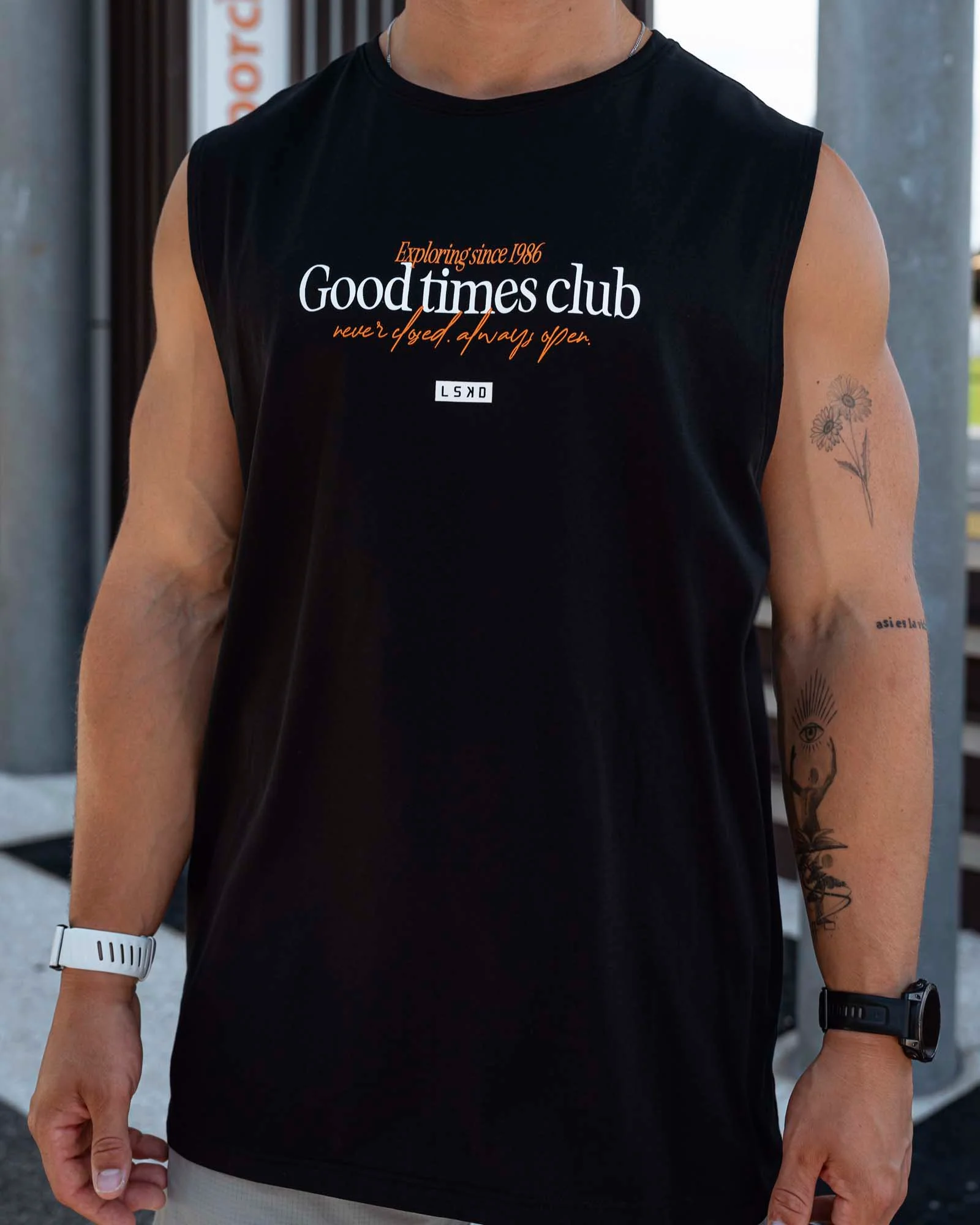 Rover FLXCotton Tank - Black-White - Image 3