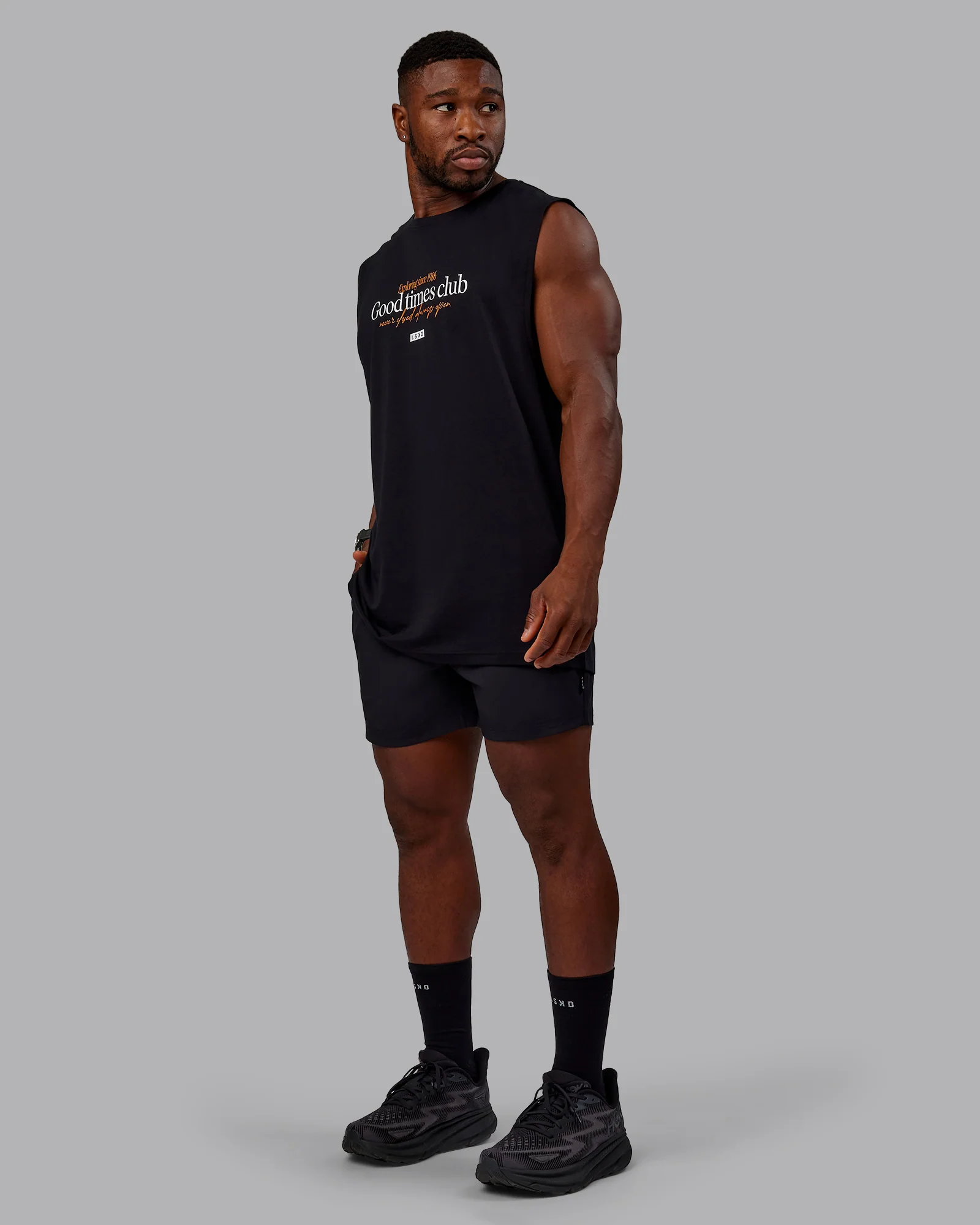Rover FLXCotton Tank - Black-White - Image 5