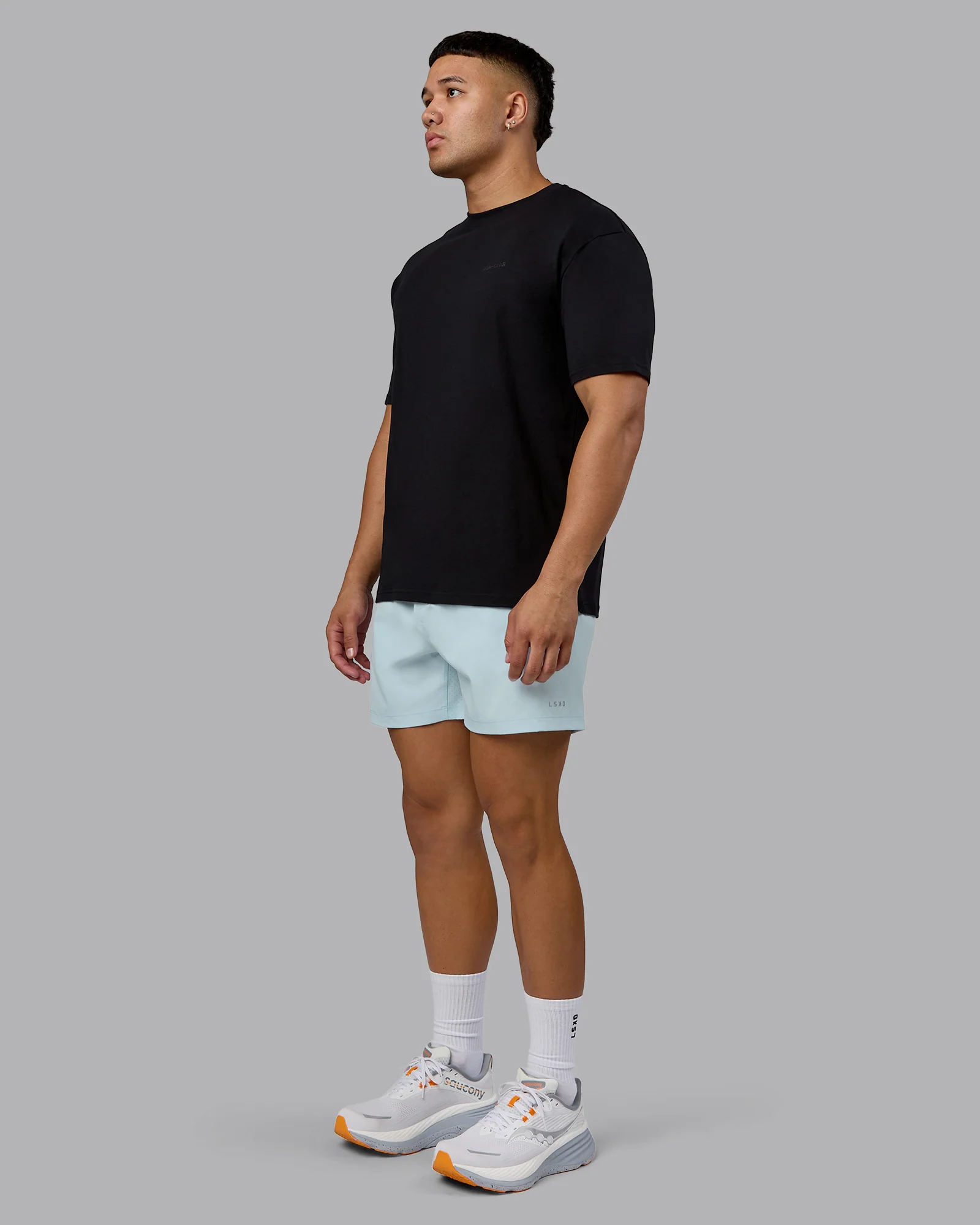 RUN CLUB FLXCotton Tee Oversize - Black-Reflective - Image 11