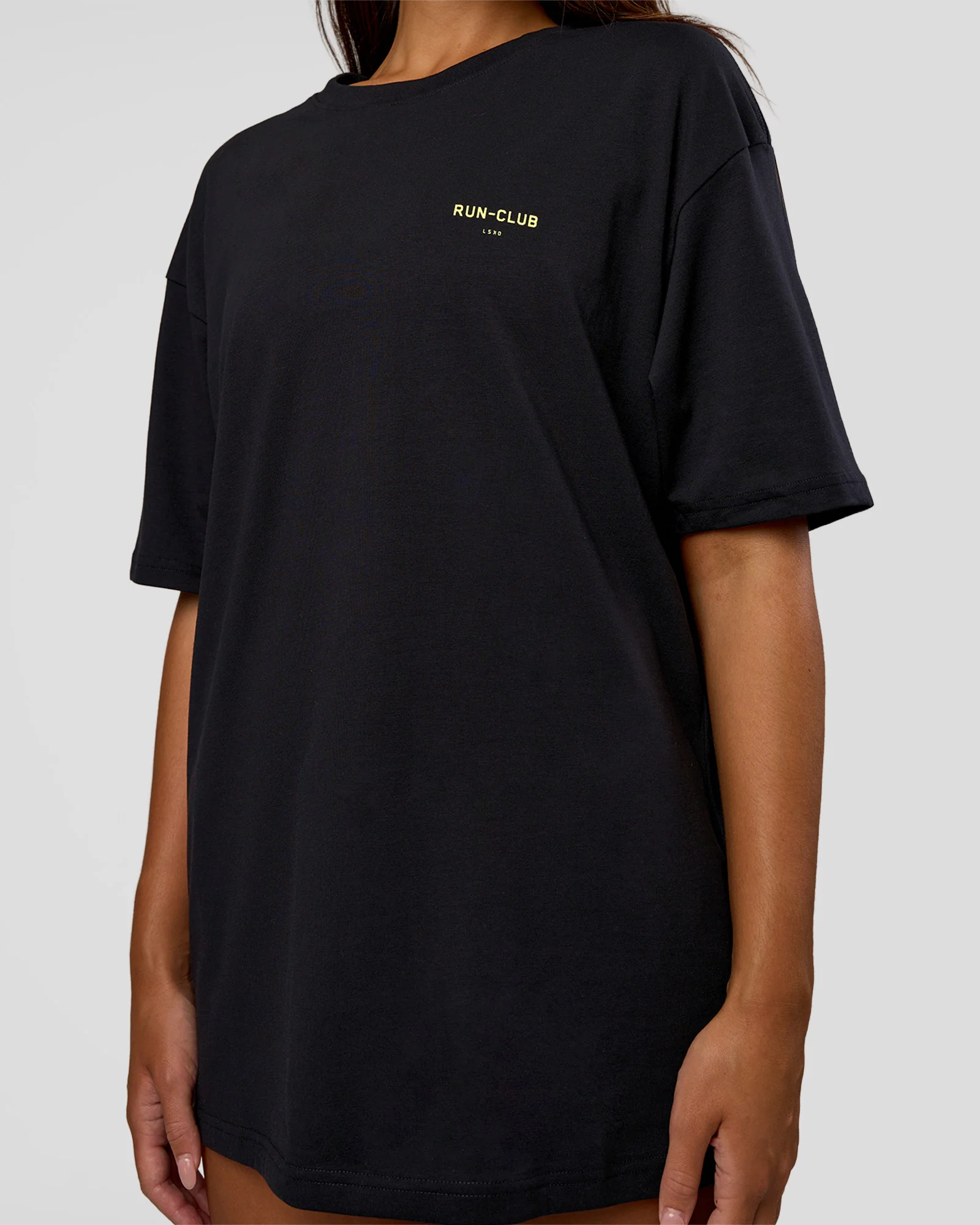 RUN CLUB FLXCotton Tee Oversize - Black-Yellow Fizz - Image 10