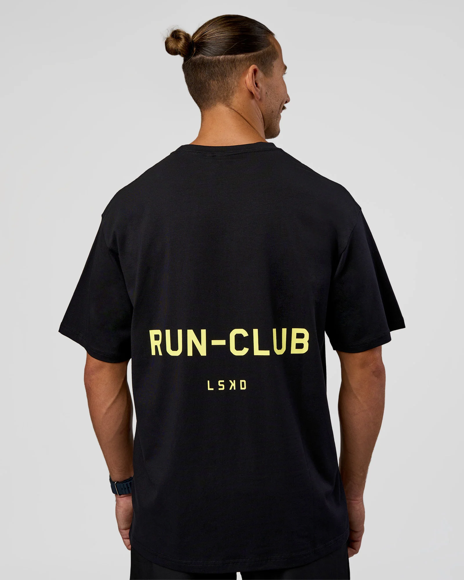 RUN CLUB FLXCotton Tee Oversize - Black-Yellow Fizz - Image 2