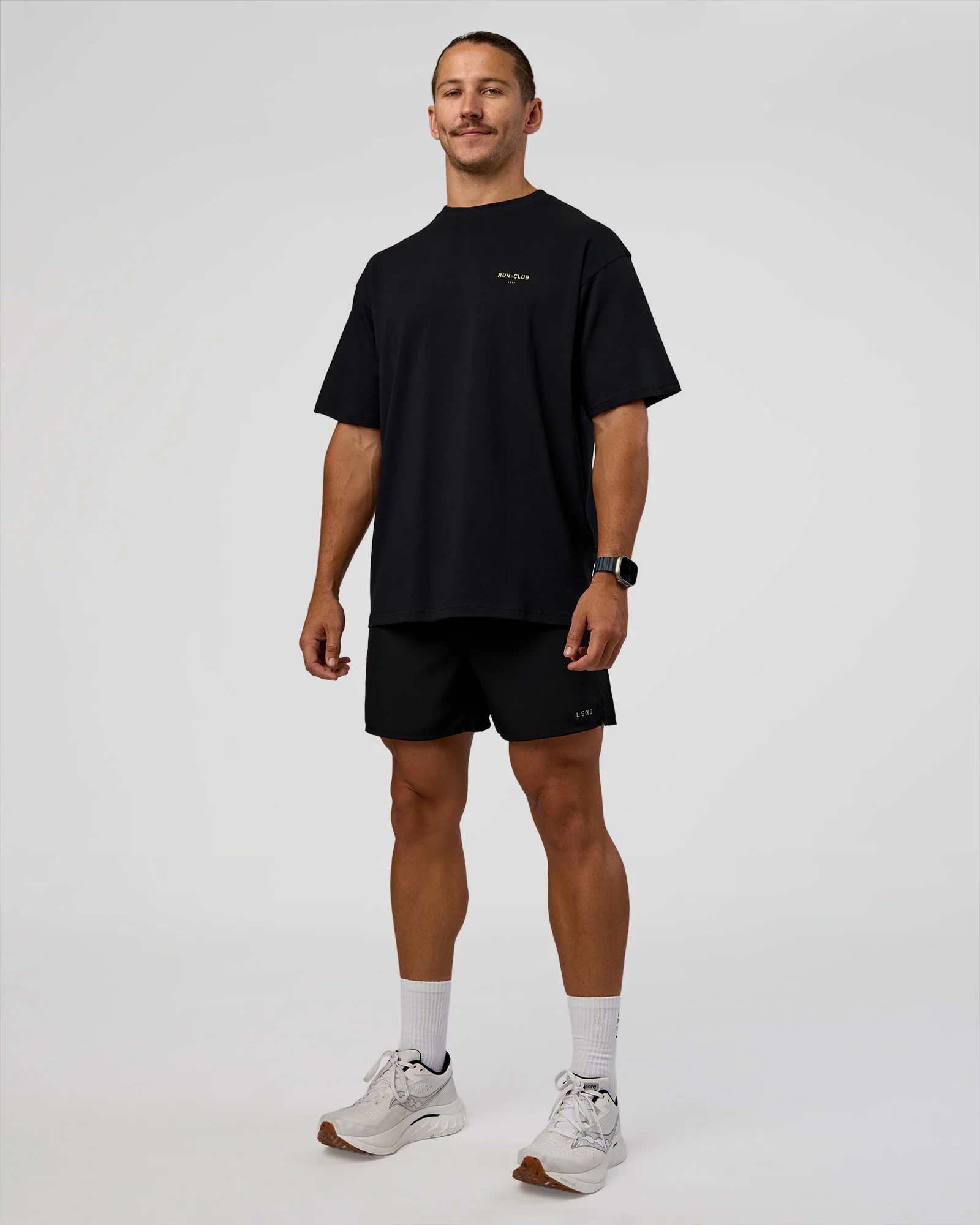 RUN CLUB FLXCotton Tee Oversize - Black-Yellow Fizz - Image 3