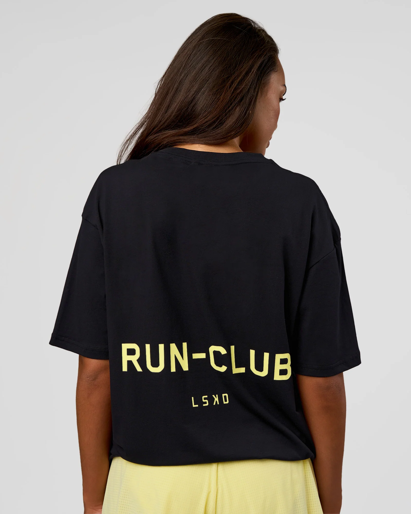 RUN CLUB FLXCotton Tee Oversize - Black-Yellow Fizz - Image 4