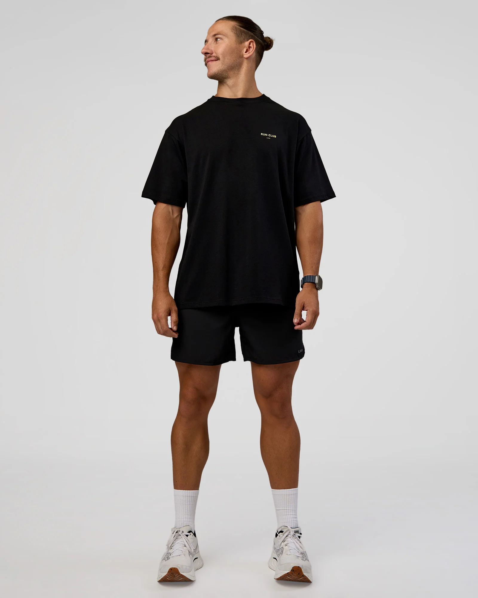 RUN CLUB FLXCotton Tee Oversize - Black-Yellow Fizz - Image 7