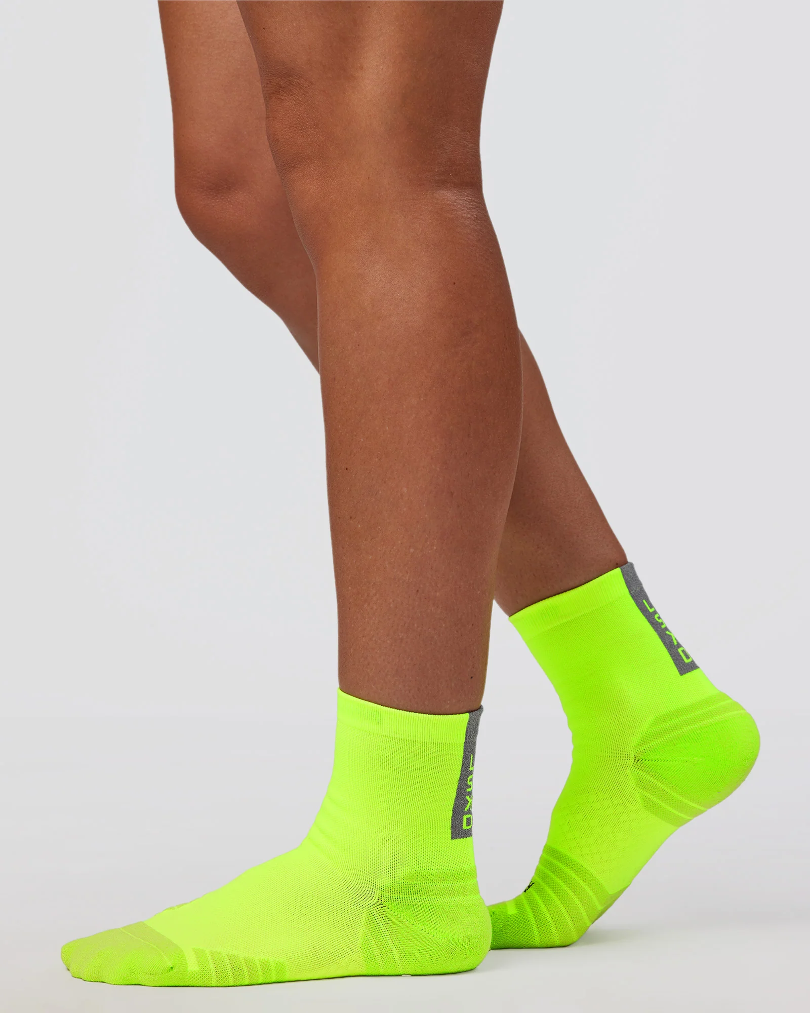 Run Club Performance Quarter Socks - Lime Glo - Image 2