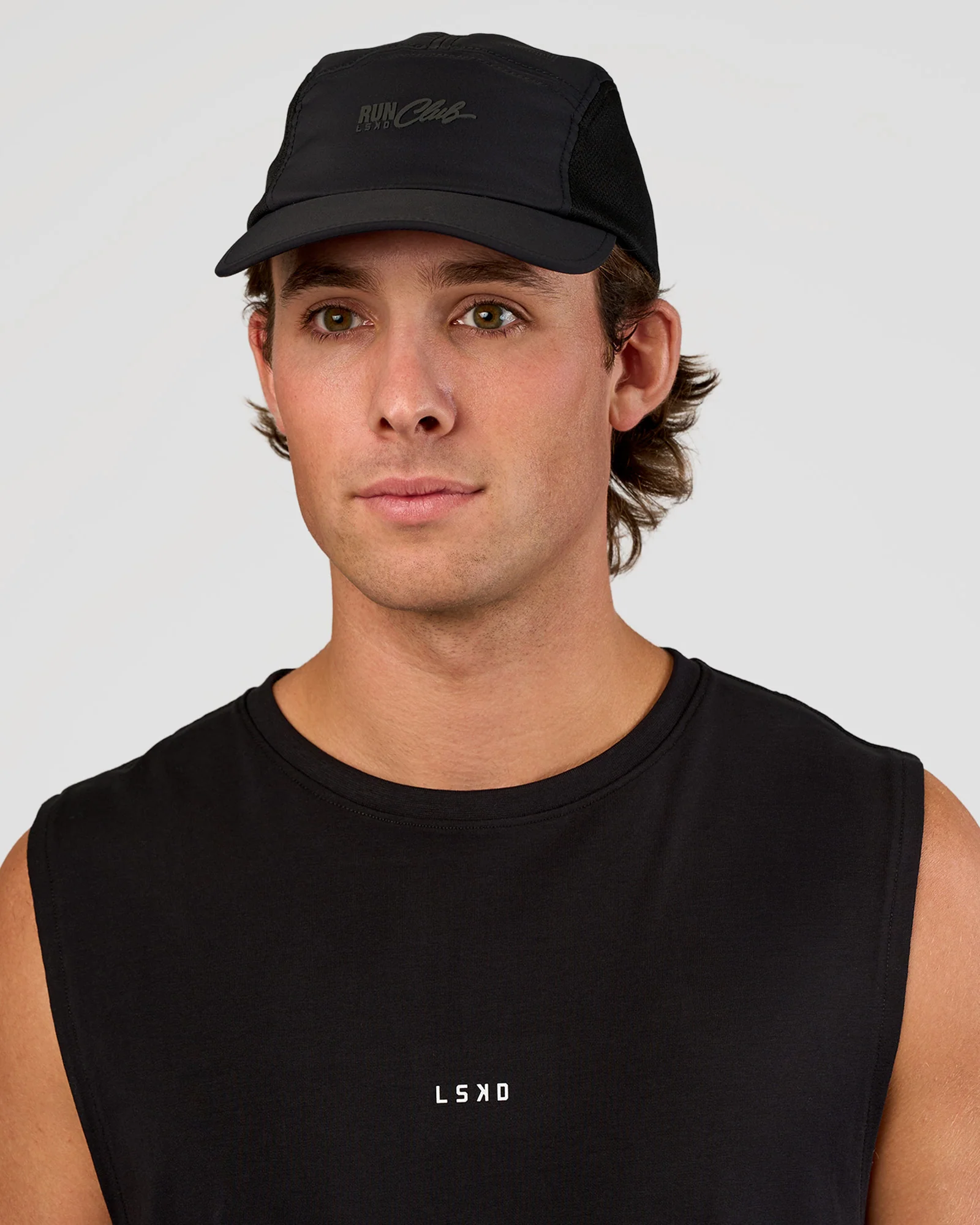 Run Club Script Cap - Black-Reflective - Image 2
