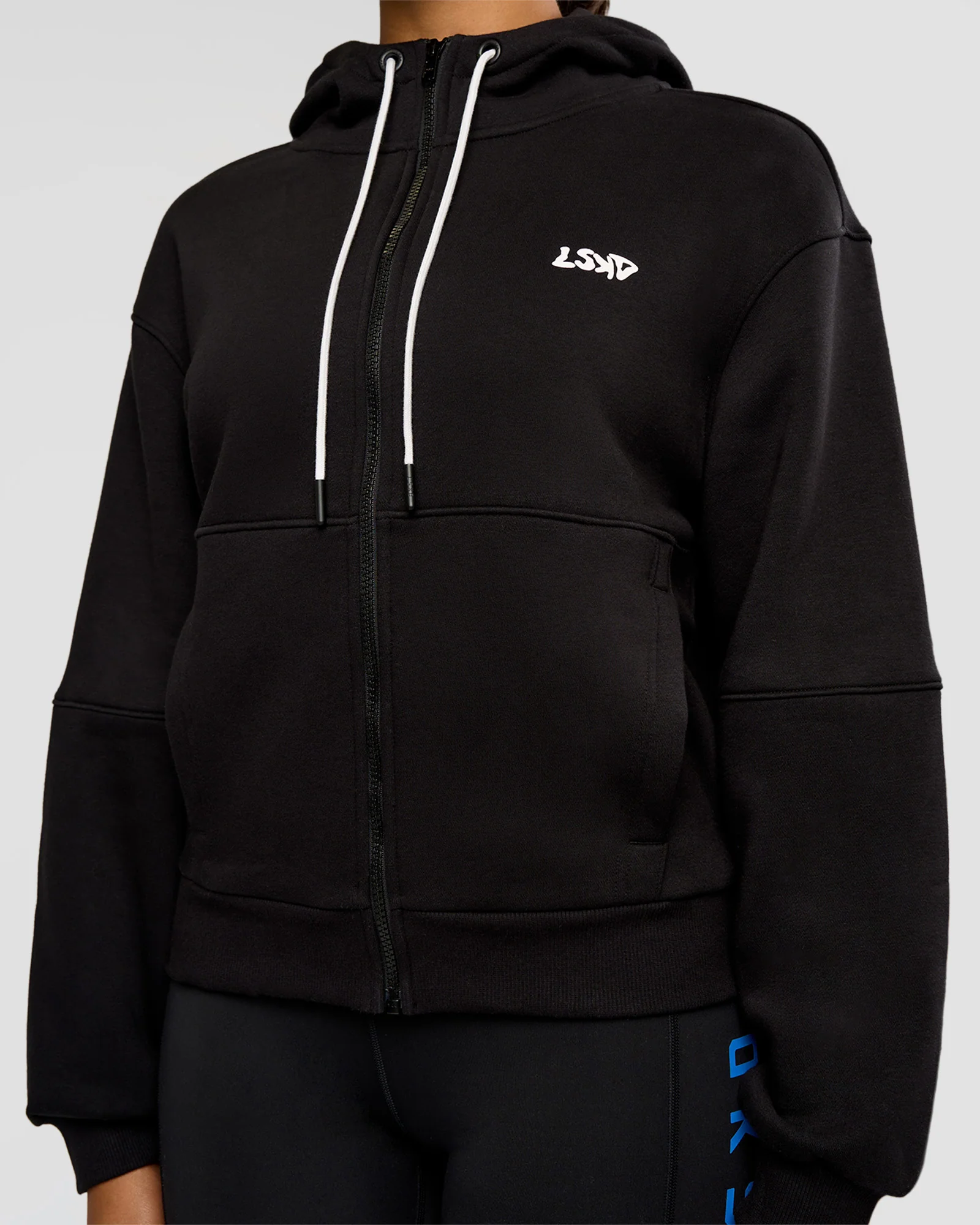 Run Fast Lift Heavy Hoodie - Black-White - Image 4