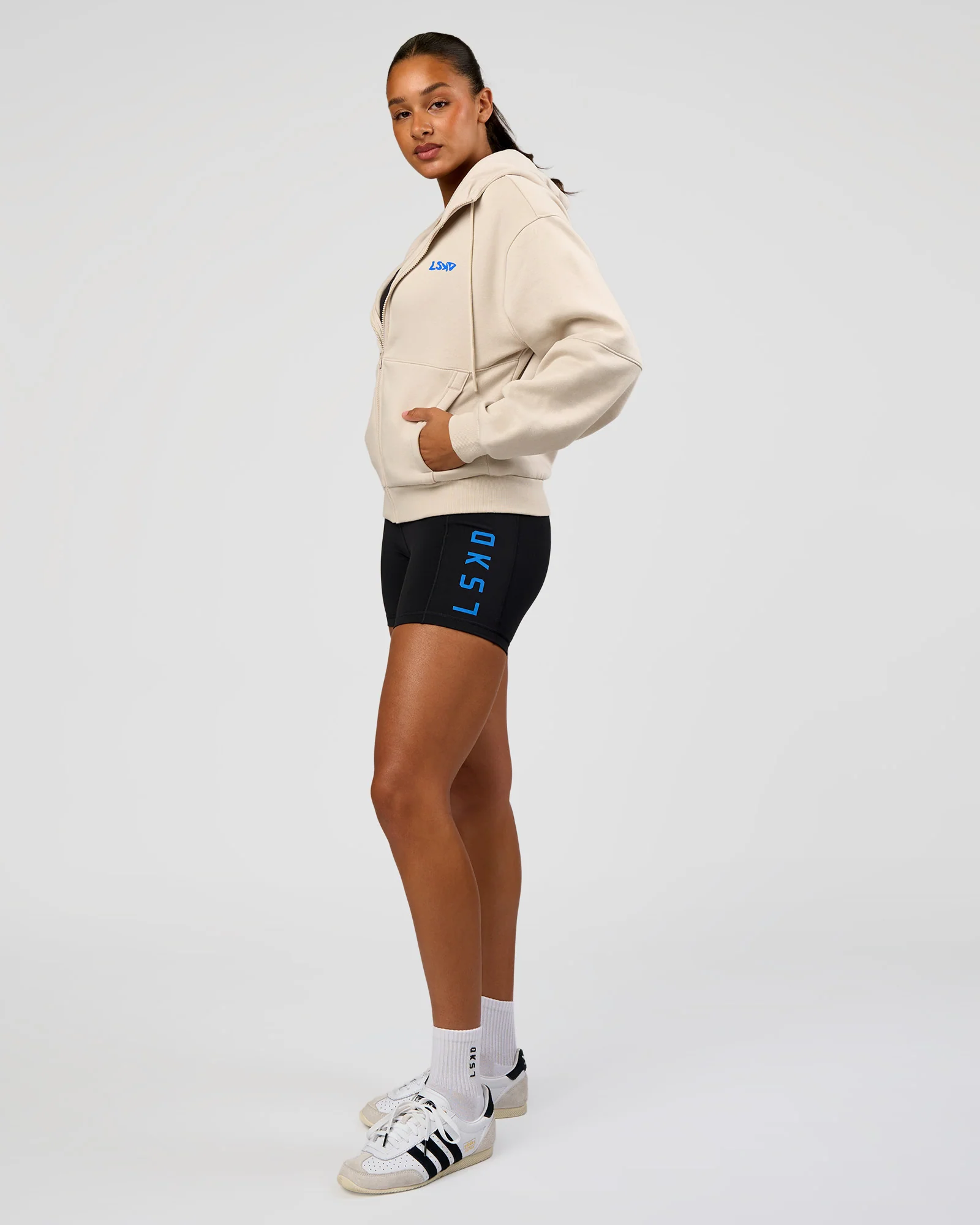 Run Fast Lift Heavy Hoodie - Clay-Palace Blue - Image 3
