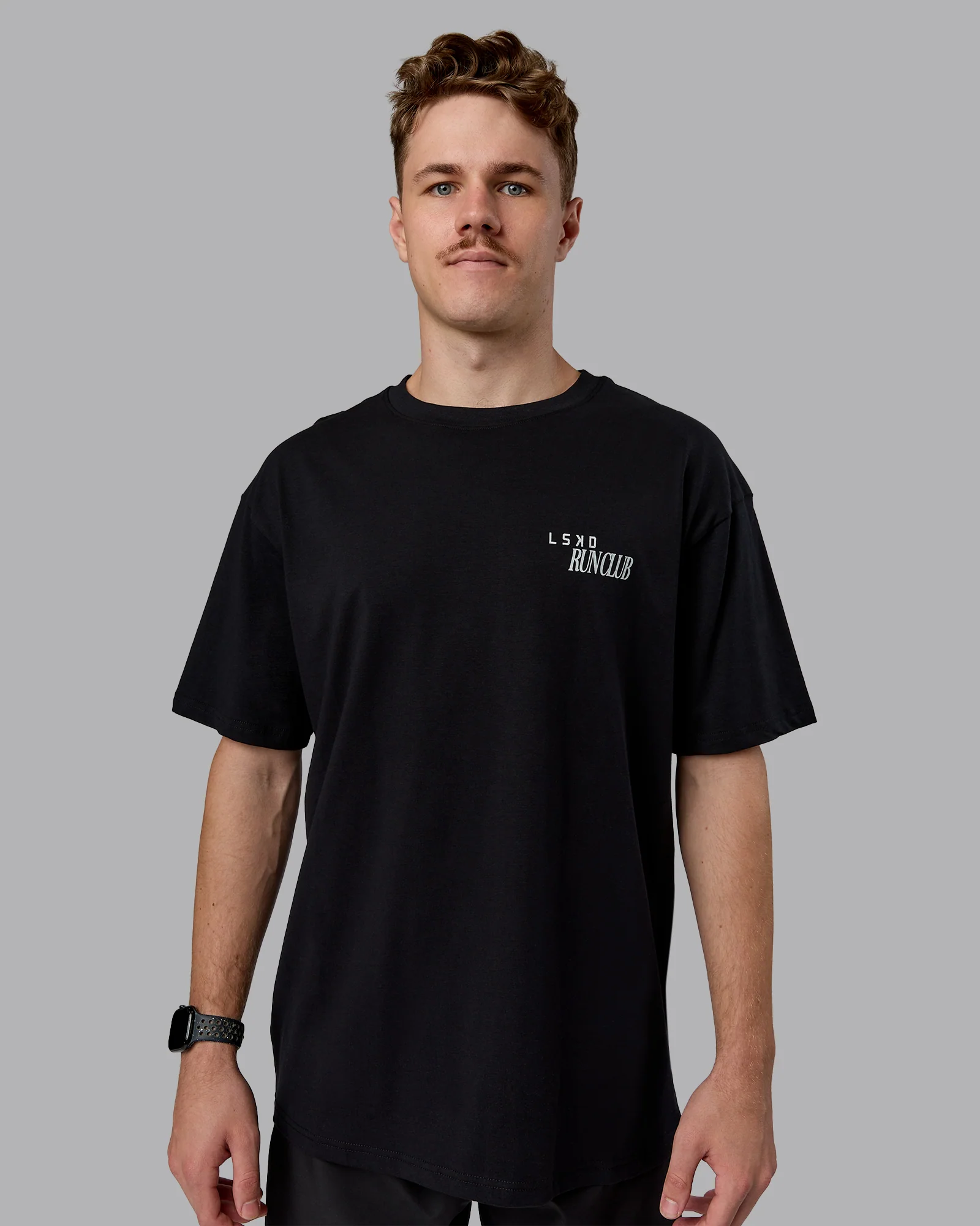 Run Love FLXCotton Oversized Tee - Black-Reflective - Image 2