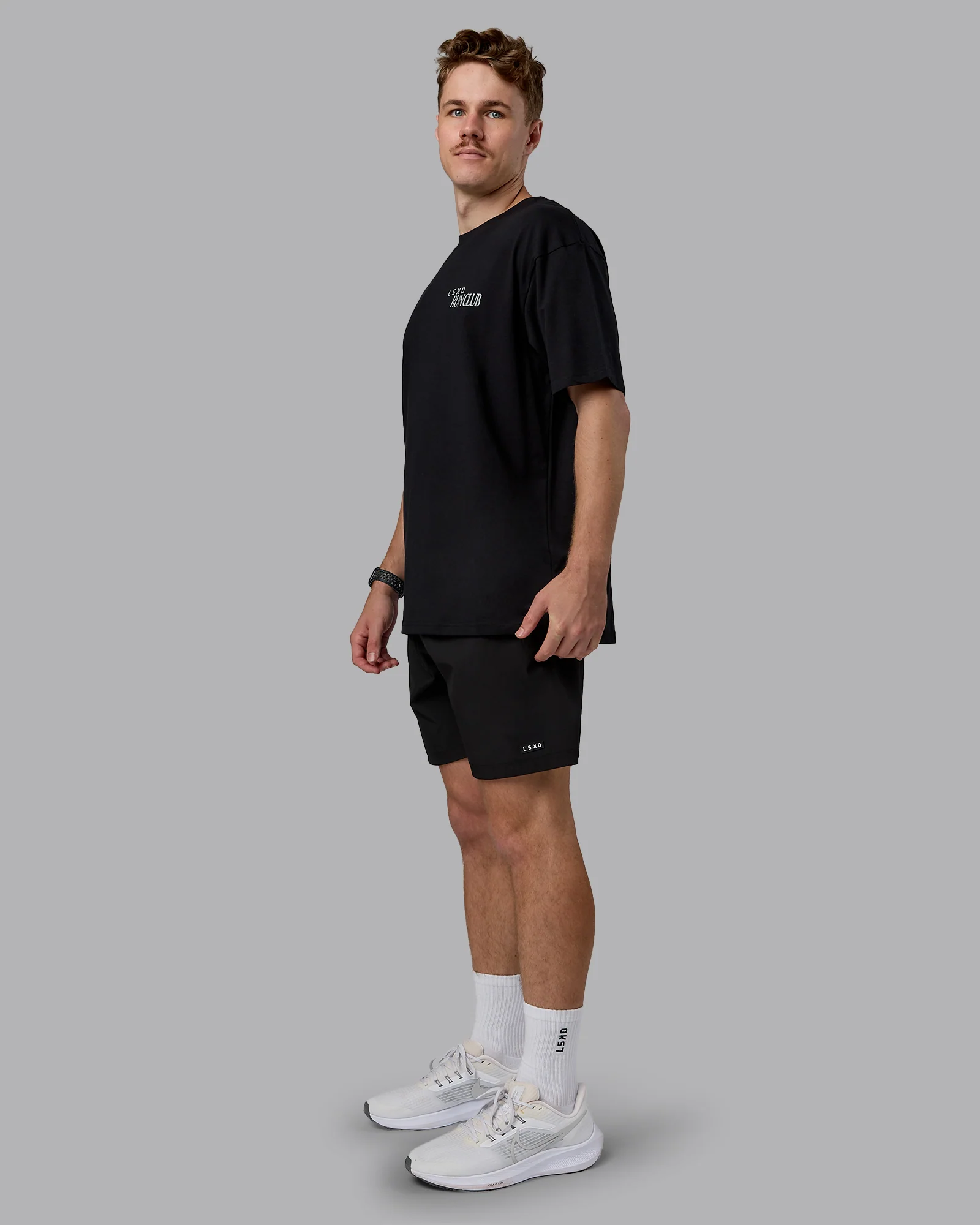 Run Love FLXCotton Oversized Tee - Black-Reflective - Image 5