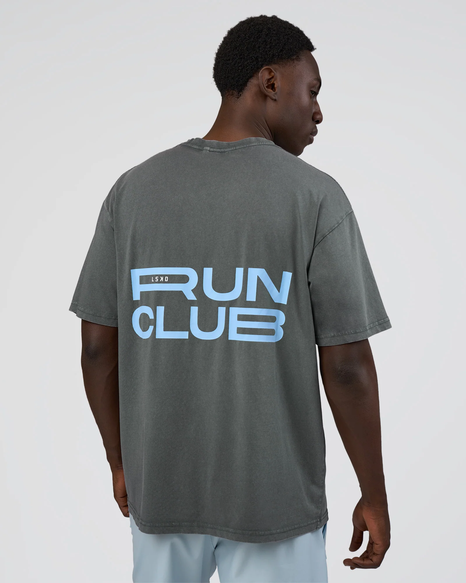 Runner's FLXCotton Oversized Tee - Dark Storm Washed-Open Air - Image 9