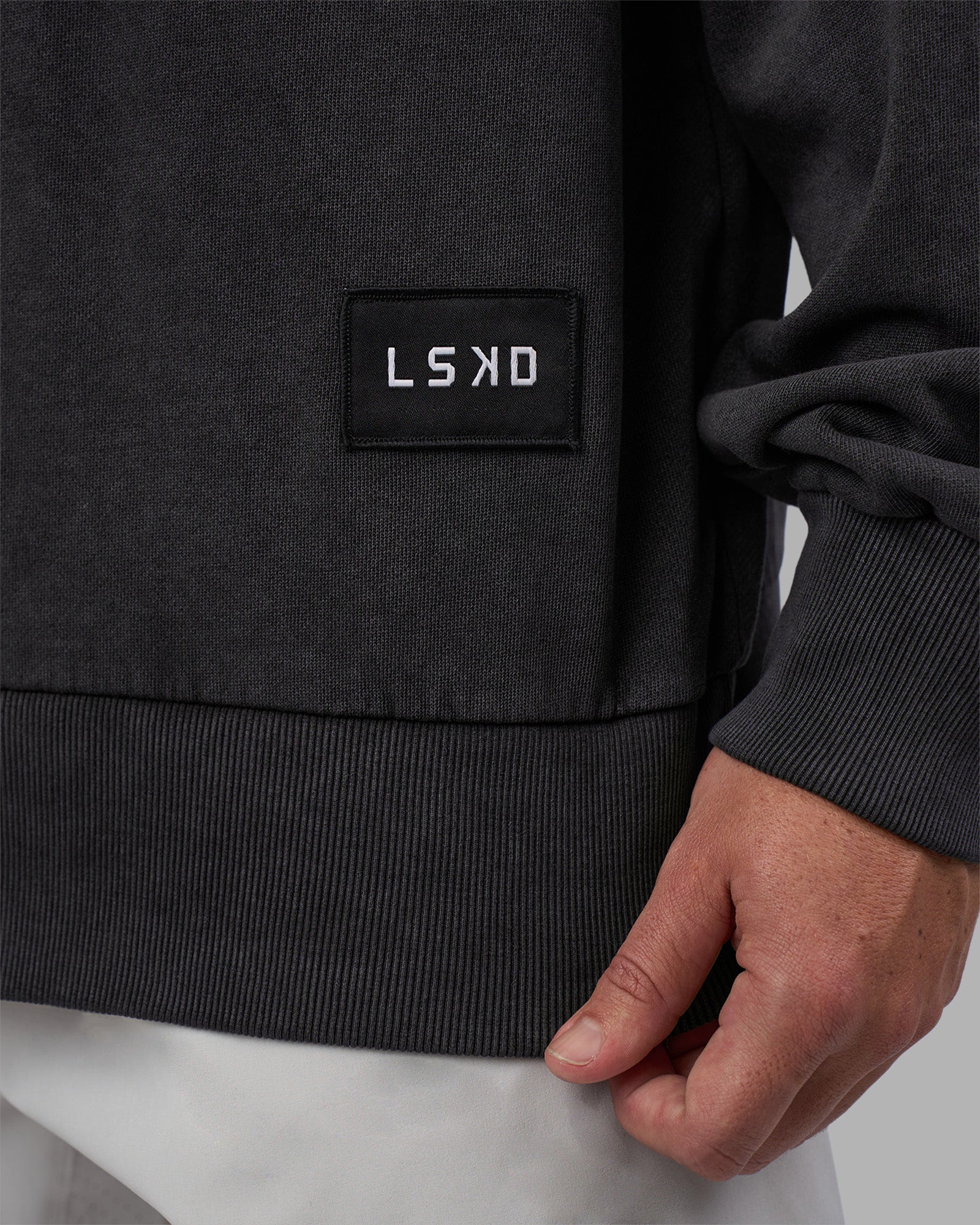 Segmented Oversized Sweater - Black Washed - Image 5