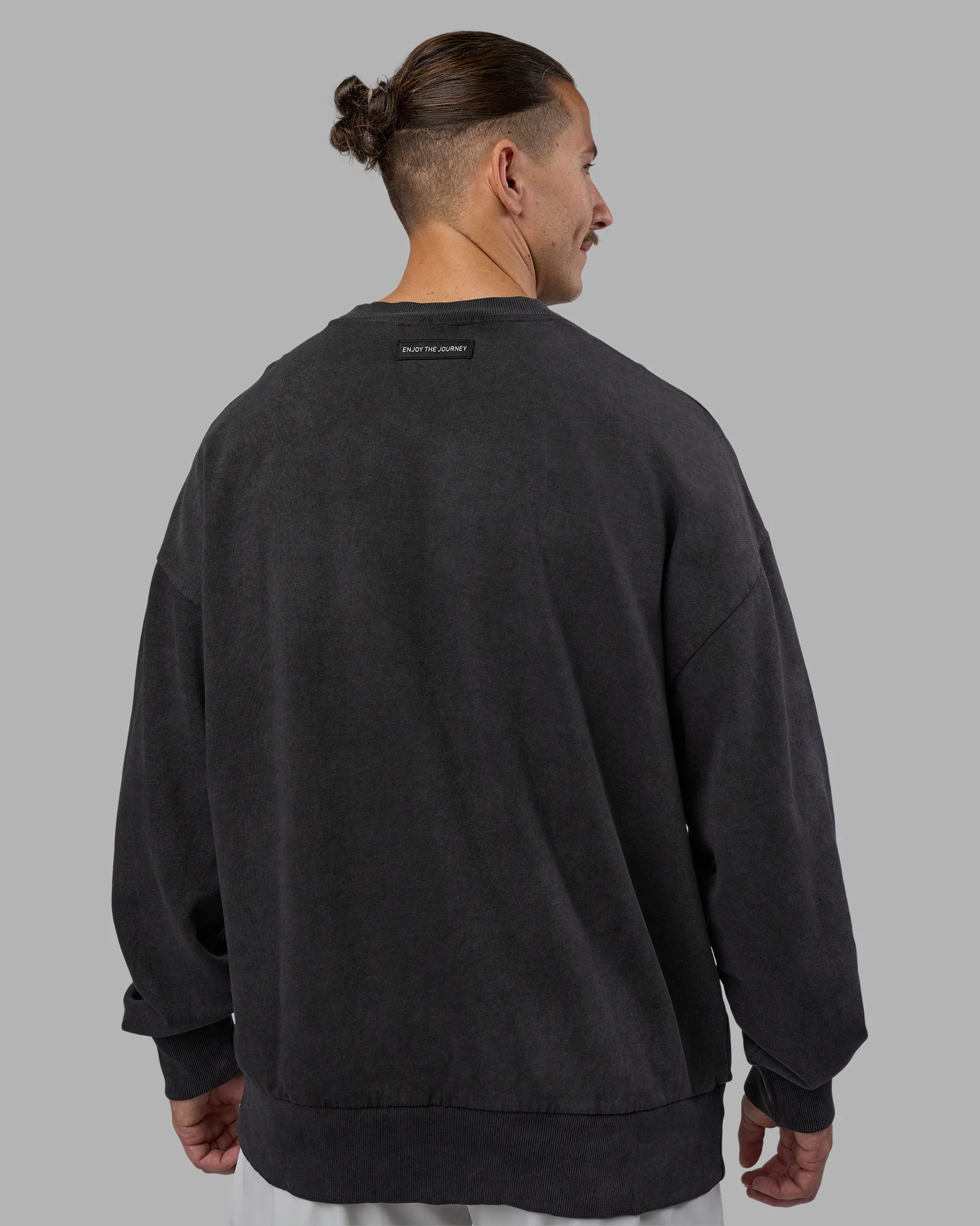 Segmented Oversized Sweater - Black Washed - Image 6