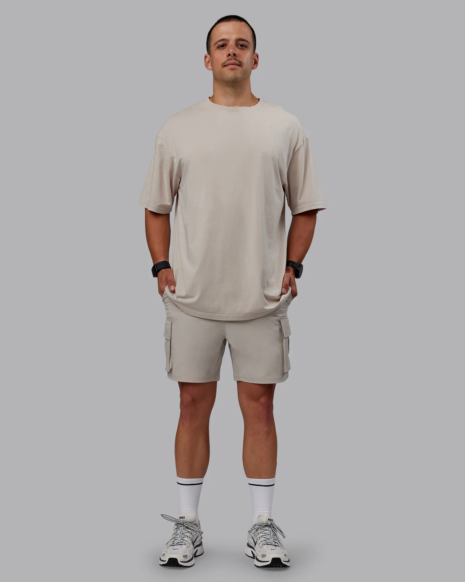 Set The Standard Washed FLXCotton Oversized Tee - Shale Beige - Image 11