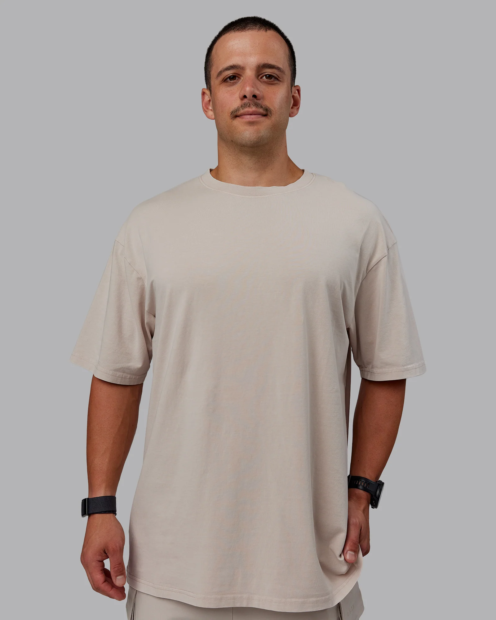 Set The Standard Washed FLXCotton Oversized Tee - Shale Beige - Image 3