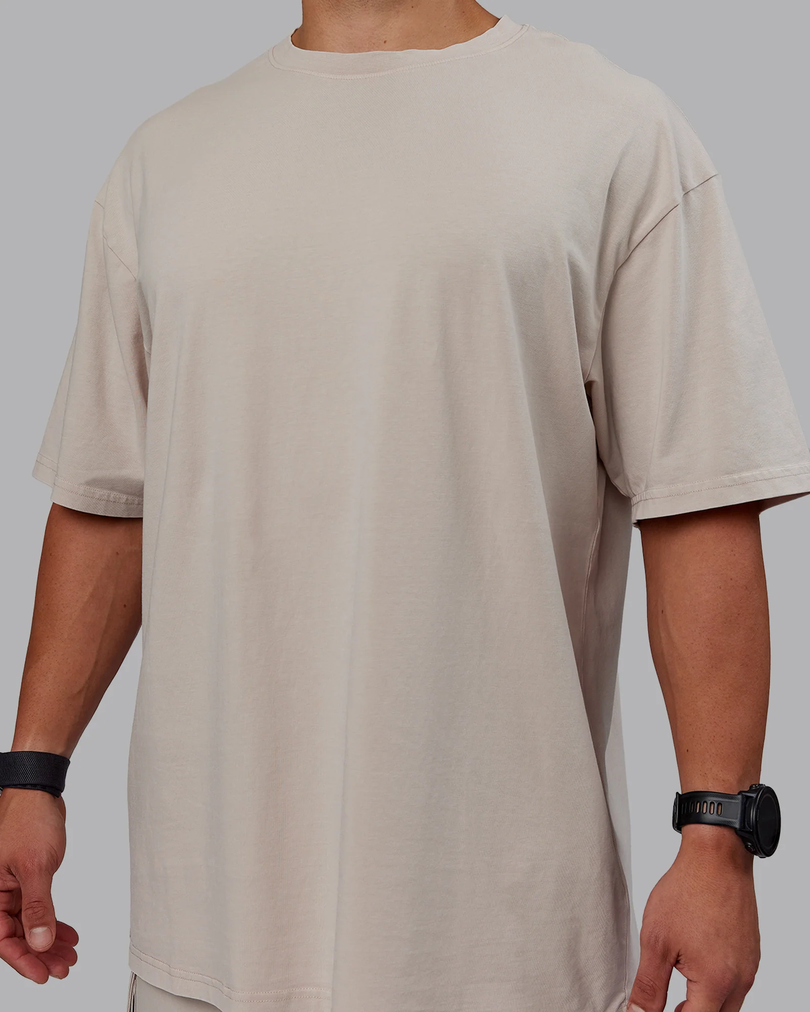 Set The Standard Washed FLXCotton Oversized Tee - Shale Beige - Image 7