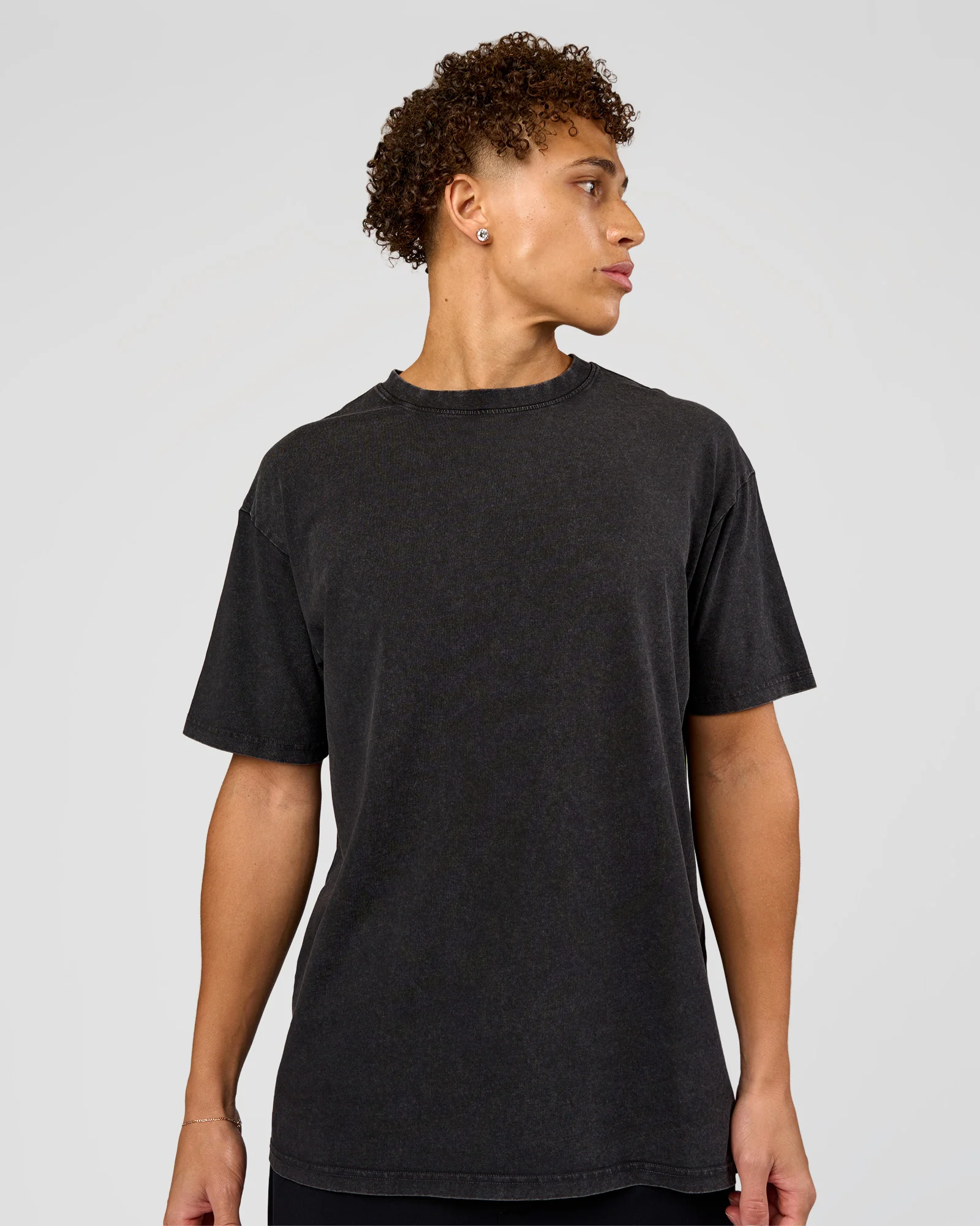 Shadow Mode FLXCotton Oversized Tee - Black Washed - Image 3