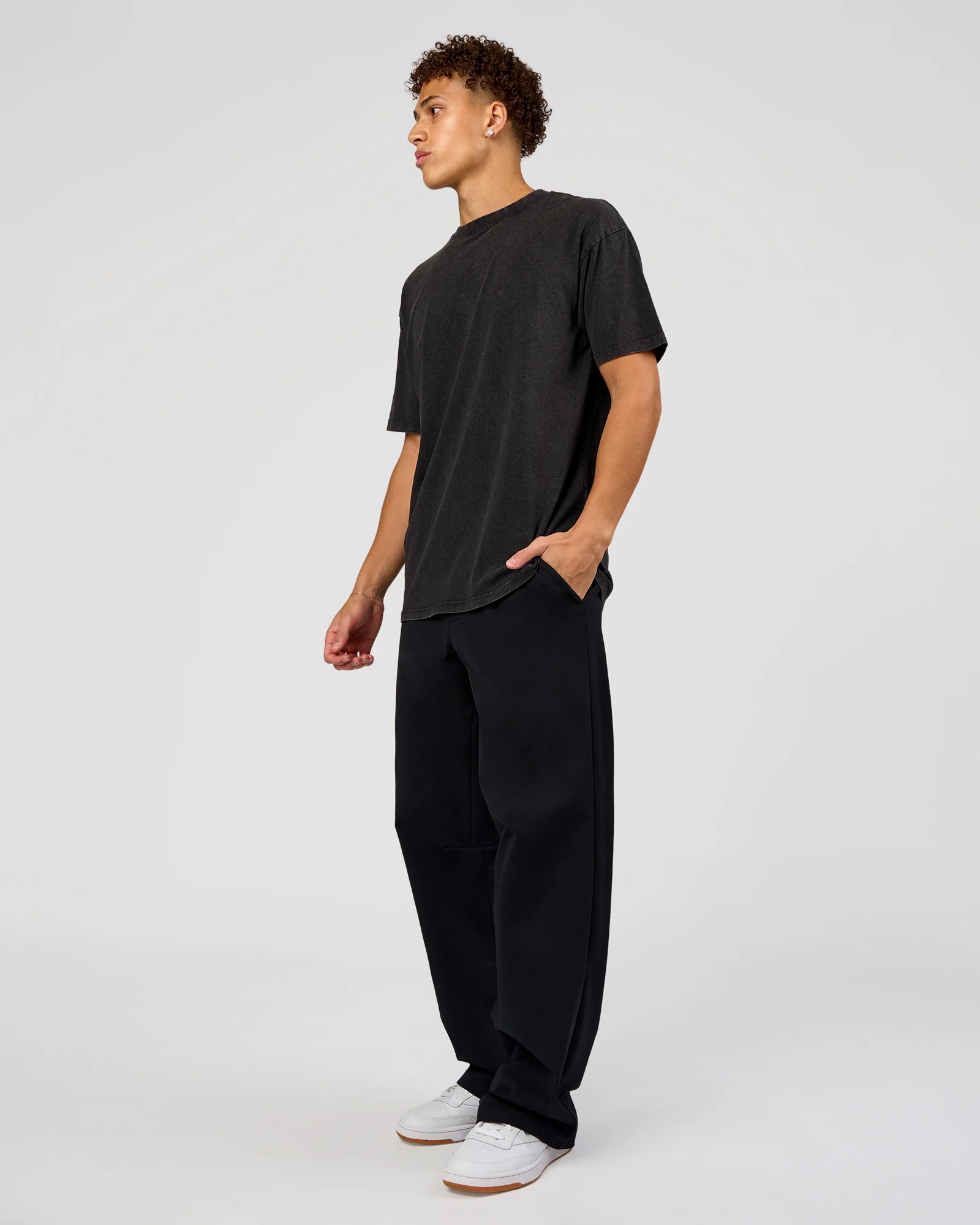 Shadow Mode FLXCotton Oversized Tee - Black Washed - Image 6