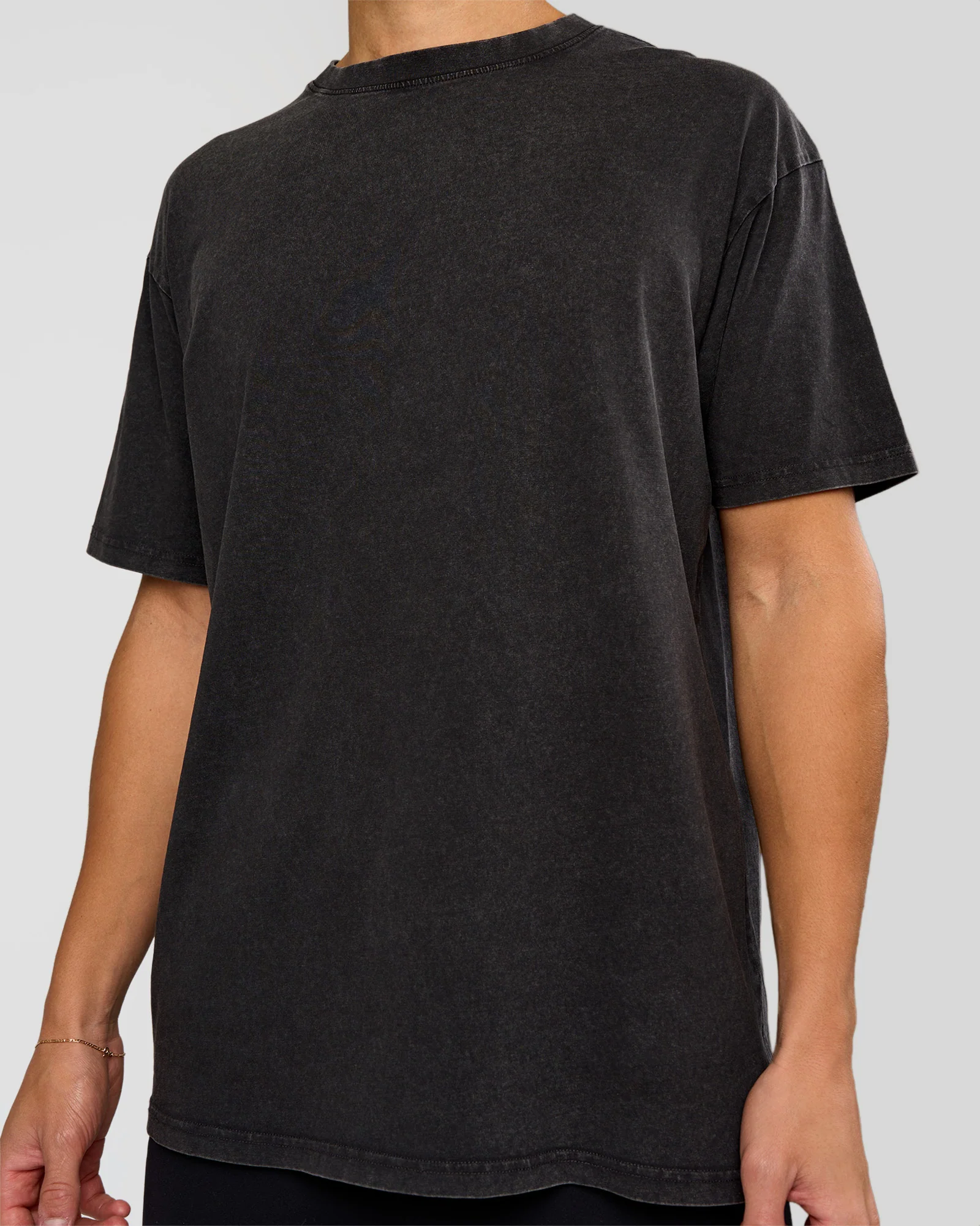 Shadow Mode FLXCotton Oversized Tee - Black Washed - Image 7