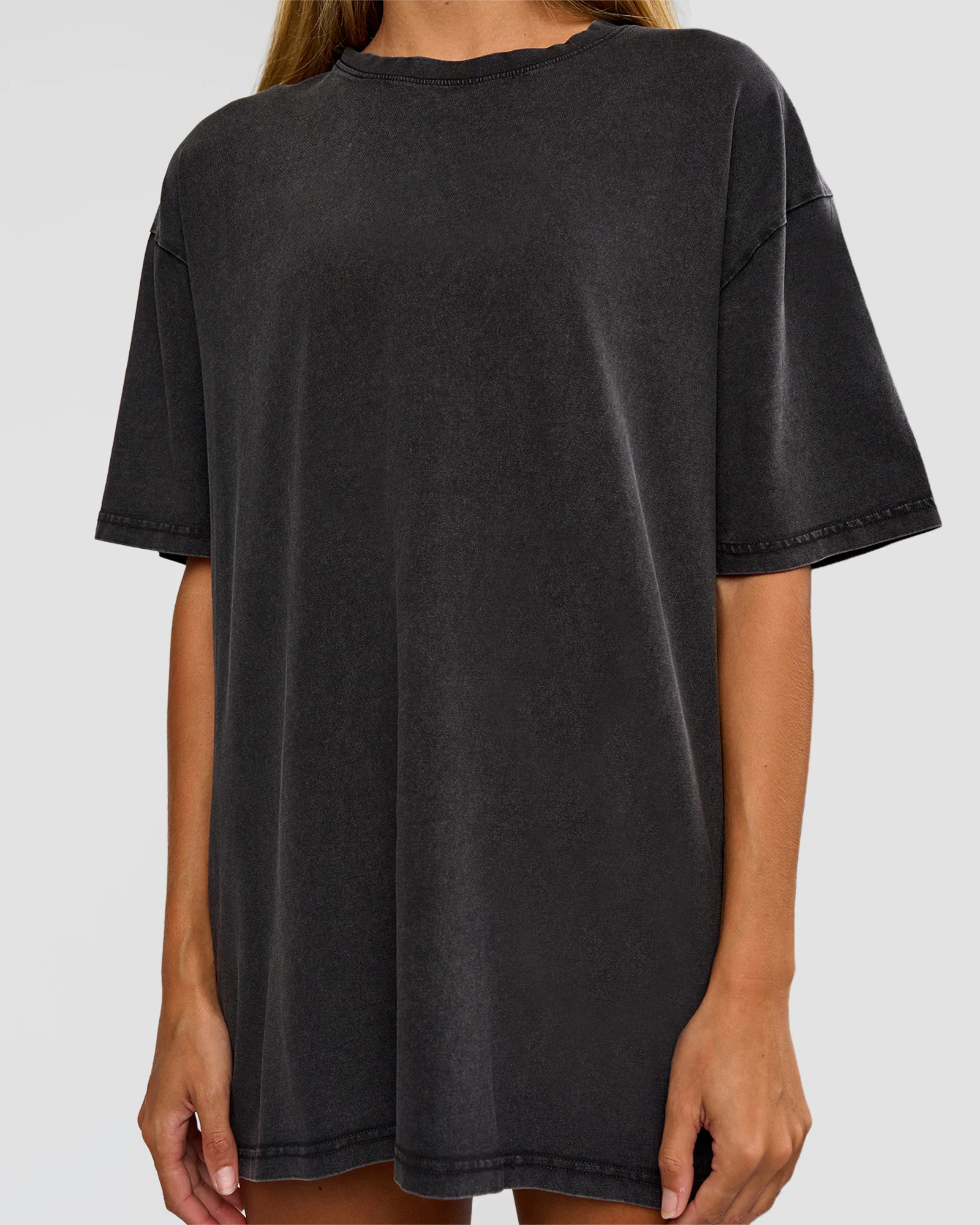 Shadow Mode FLXCotton Oversized Tee - Black Washed - Image 9