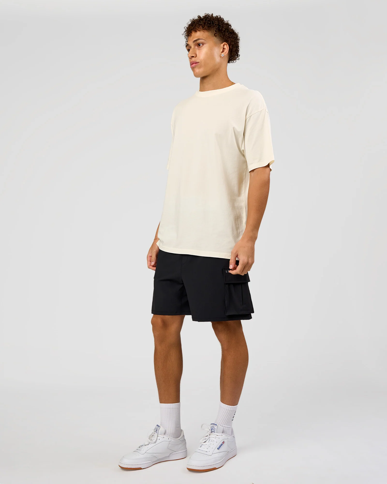 Shadow Mode FLXCotton Oversized Tee - Off White Washed - Image 12