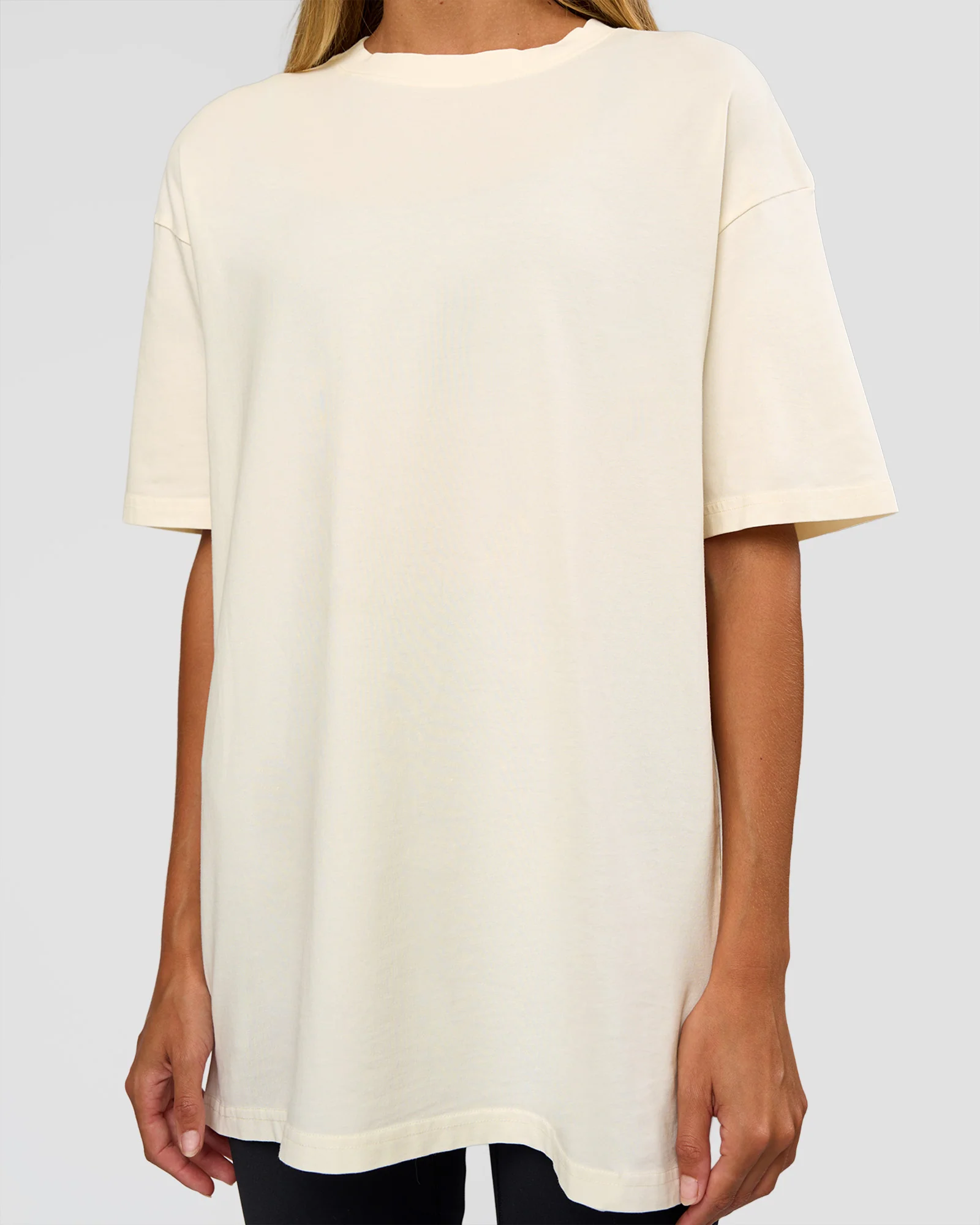 Shadow Mode FLXCotton Oversized Tee - Off White Washed - Image 13