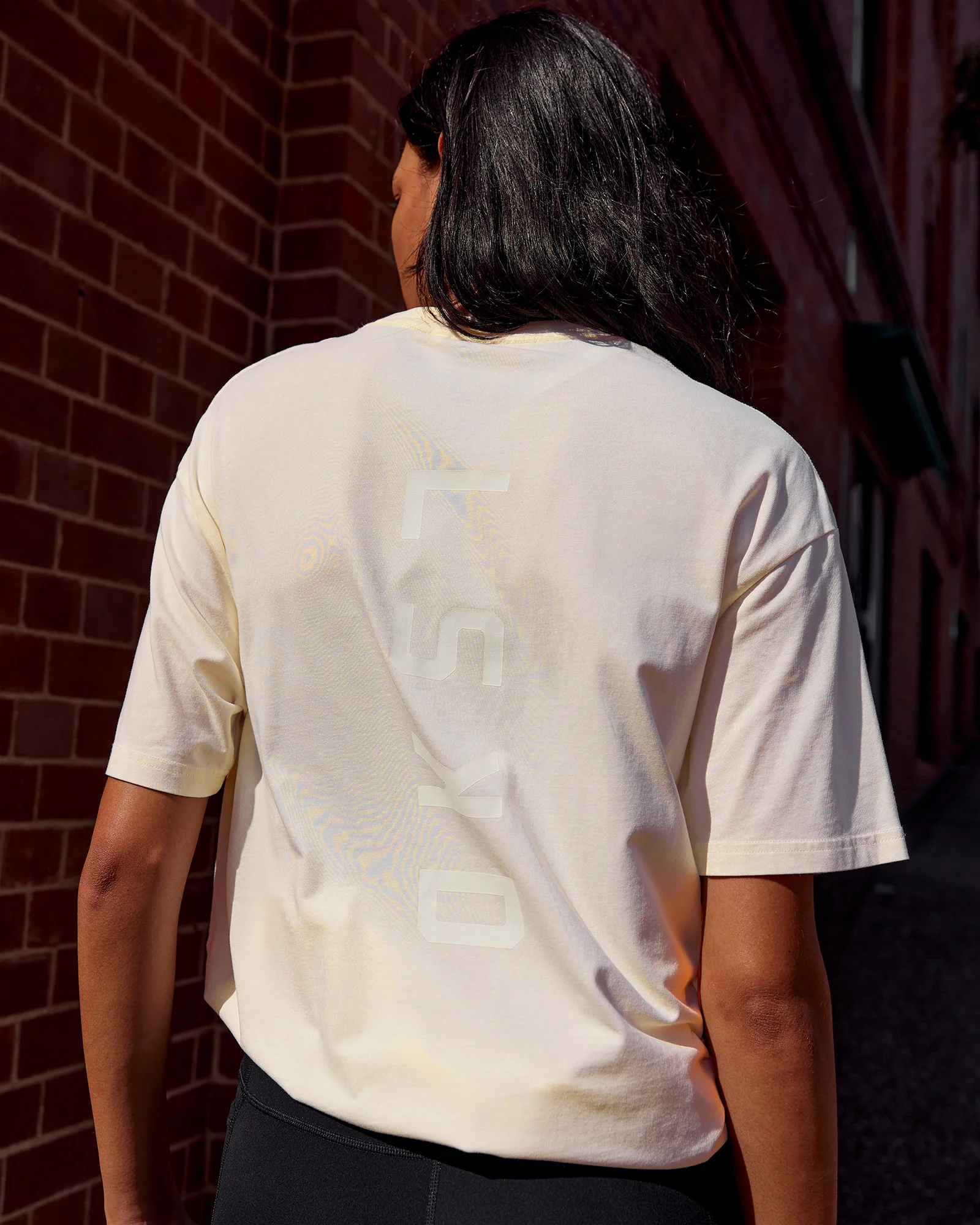 Shadow Mode FLXCotton Oversized Tee - Off White Washed - Image 2