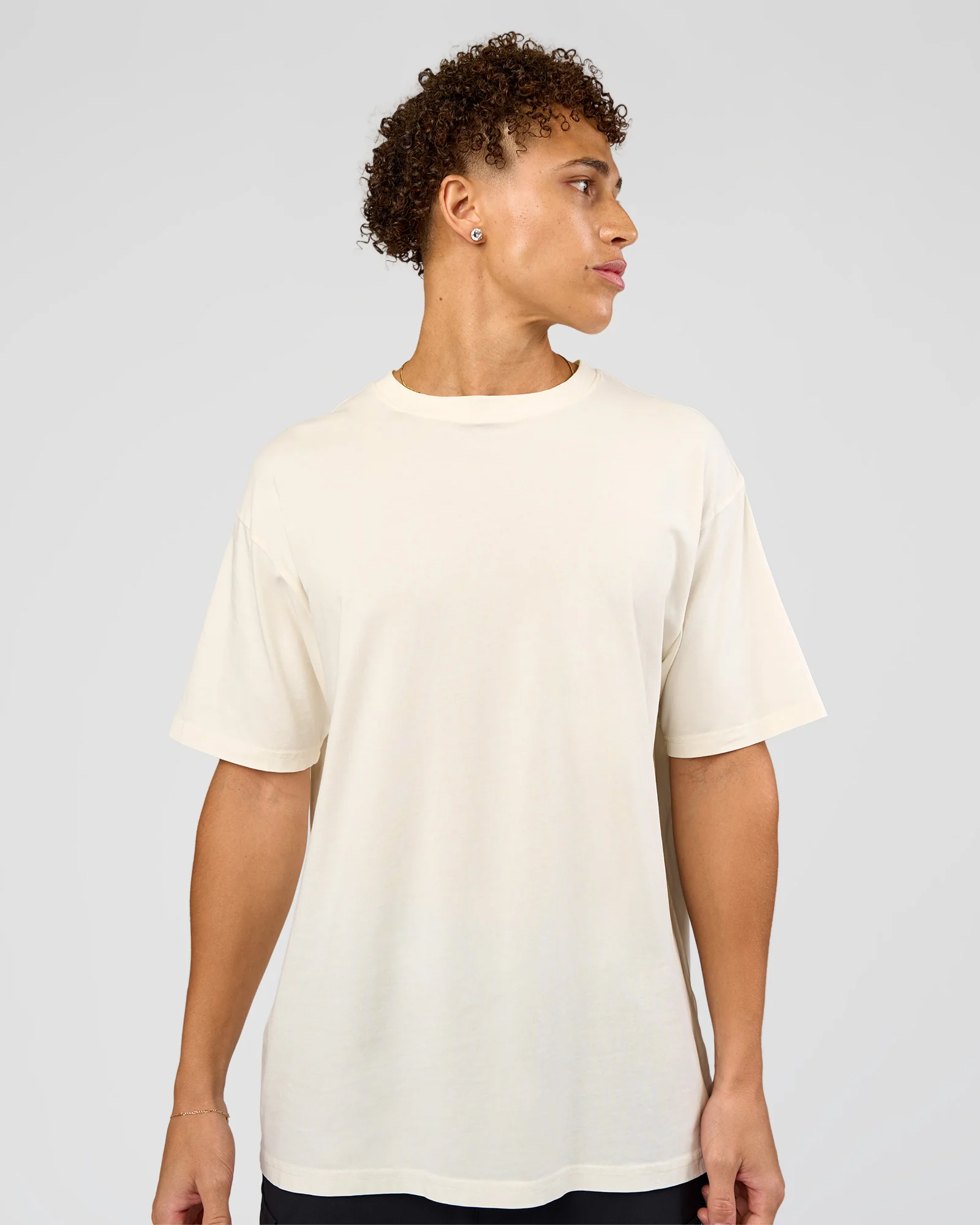 Shadow Mode FLXCotton Oversized Tee - Off White Washed - Image 3