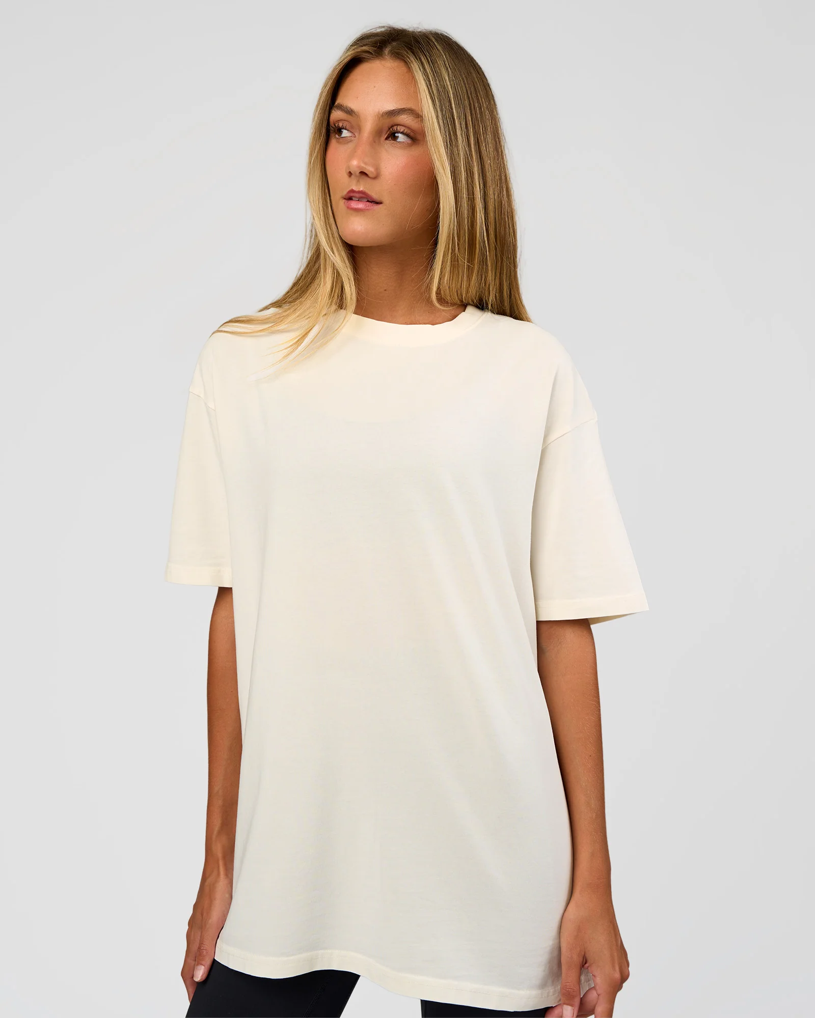 Shadow Mode FLXCotton Oversized Tee - Off White Washed - Image 5