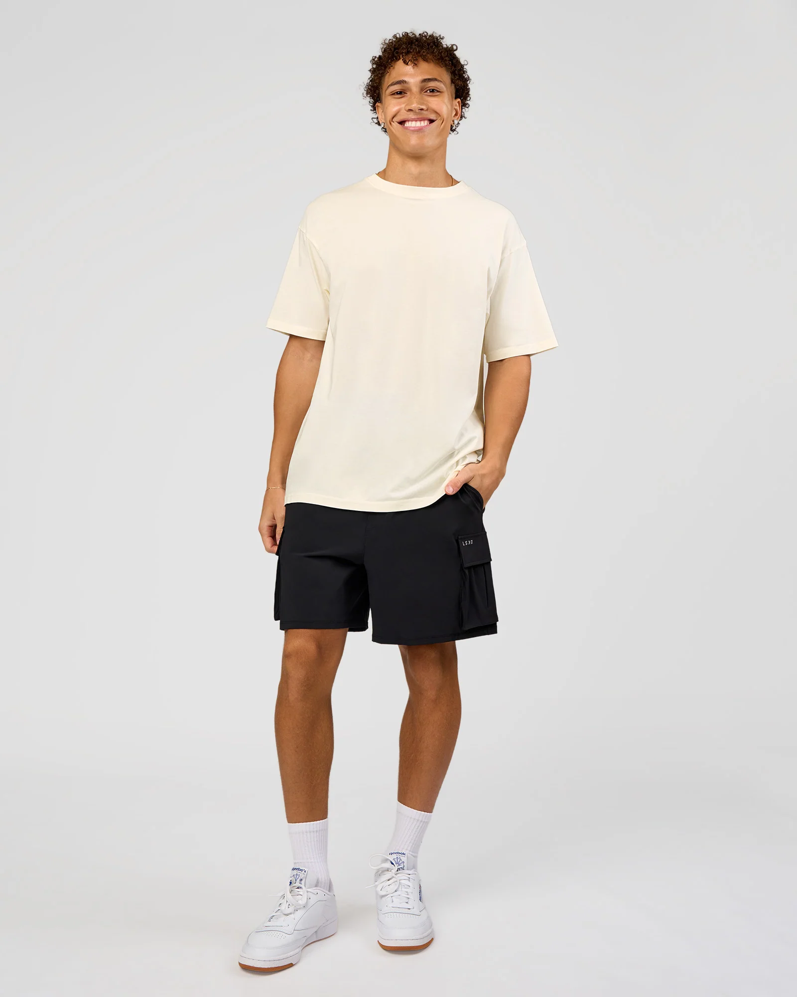 Shadow Mode FLXCotton Oversized Tee - Off White Washed - Image 7