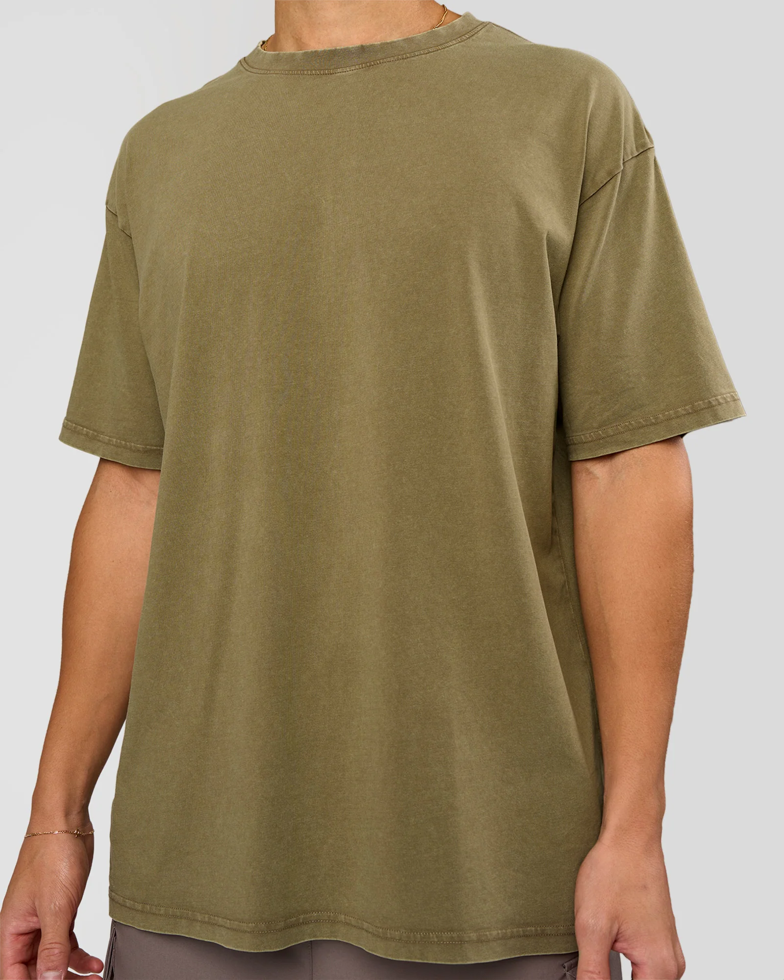 Shadow Mode FLXCotton Oversized Tee - Walnut Grey Washed - Image 12
