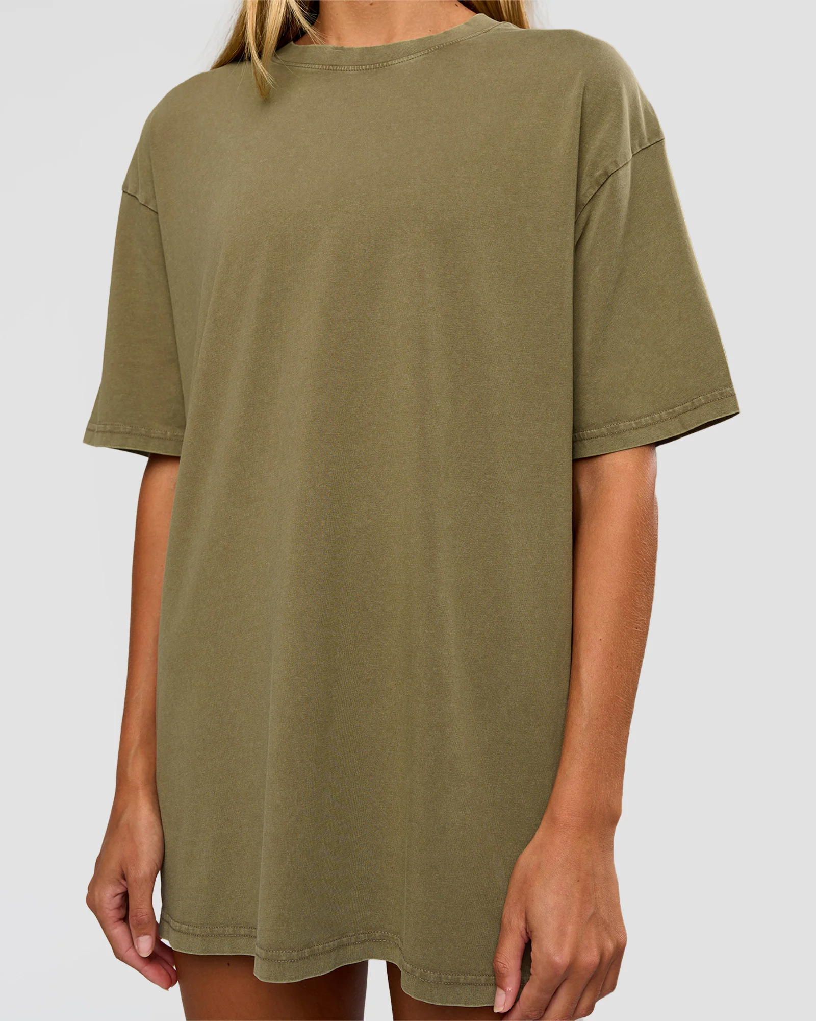 Shadow Mode FLXCotton Oversized Tee - Walnut Grey Washed - Image 13