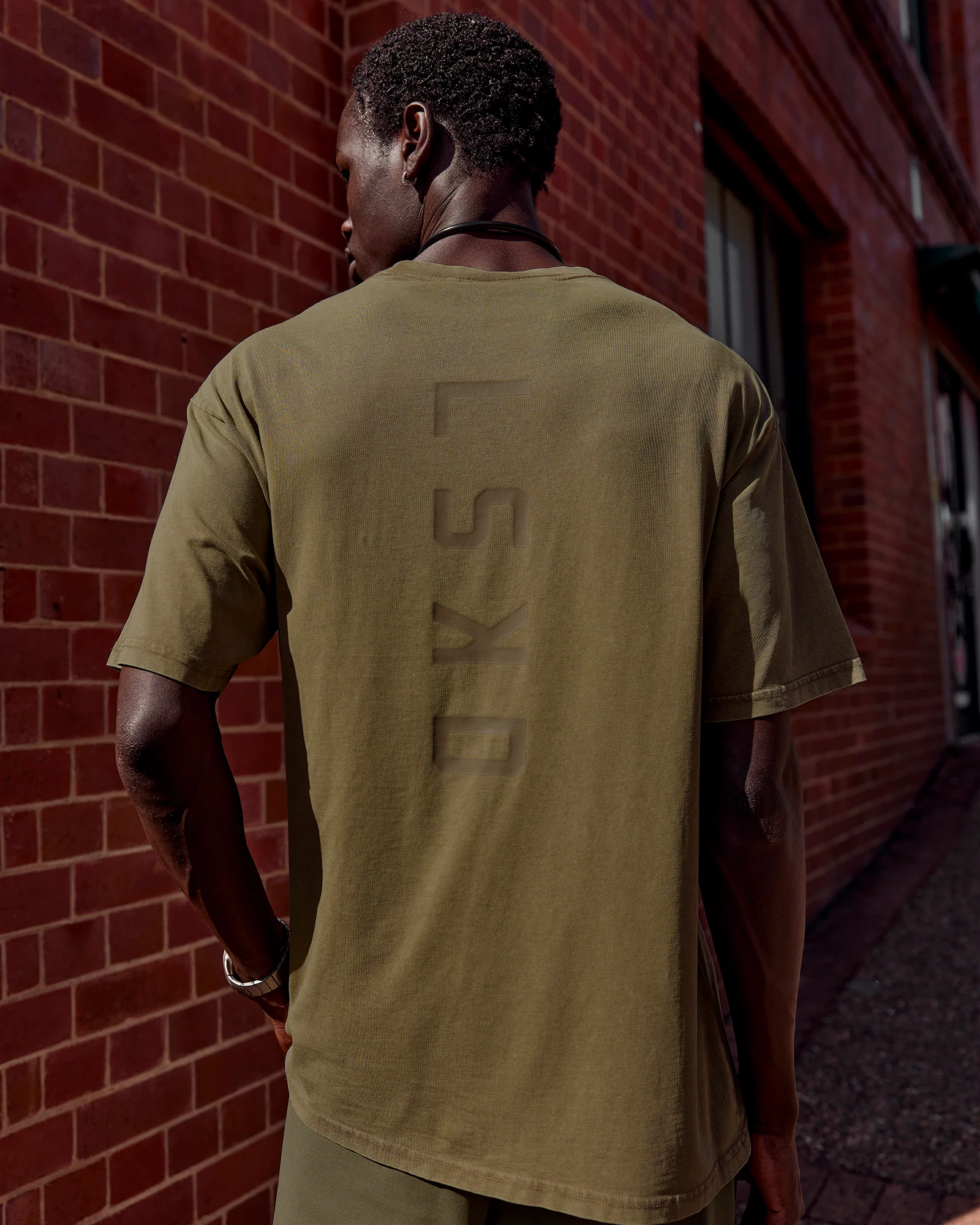 Shadow Mode FLXCotton Oversized Tee - Walnut Grey Washed - Image 2