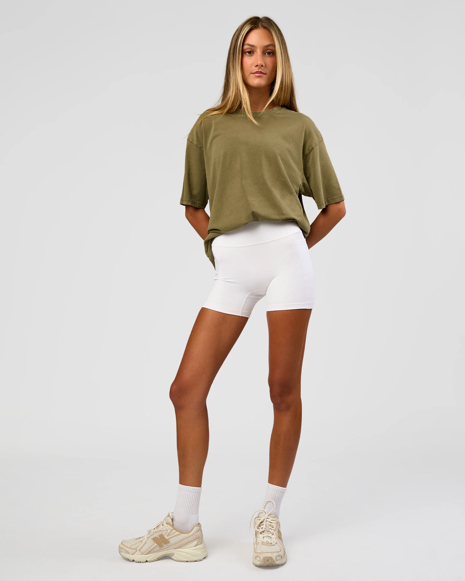 Shadow Mode FLXCotton Oversized Tee - Walnut Grey Washed - Image 5