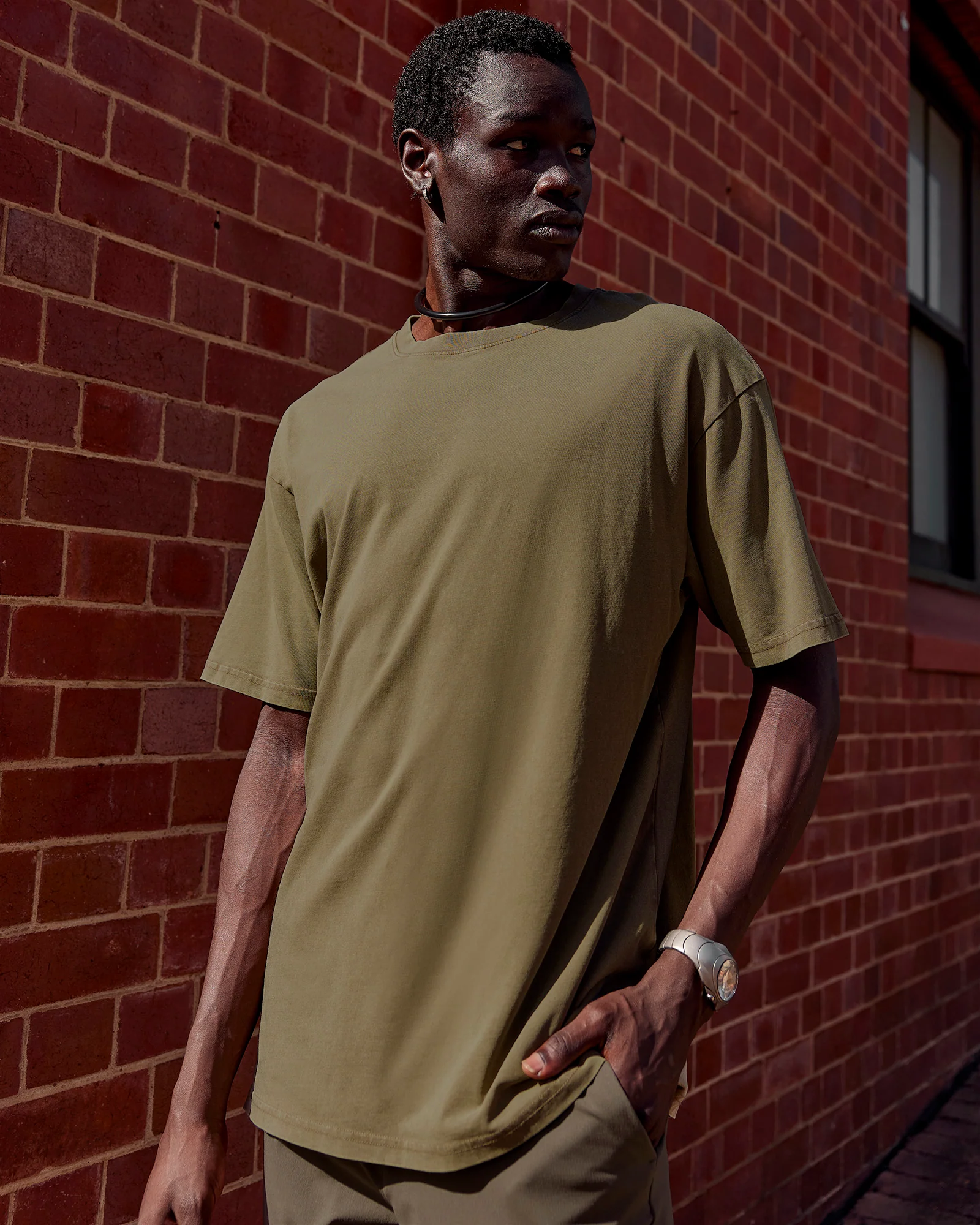 Shadow Mode FLXCotton Oversized Tee - Walnut Grey Washed - Image 7