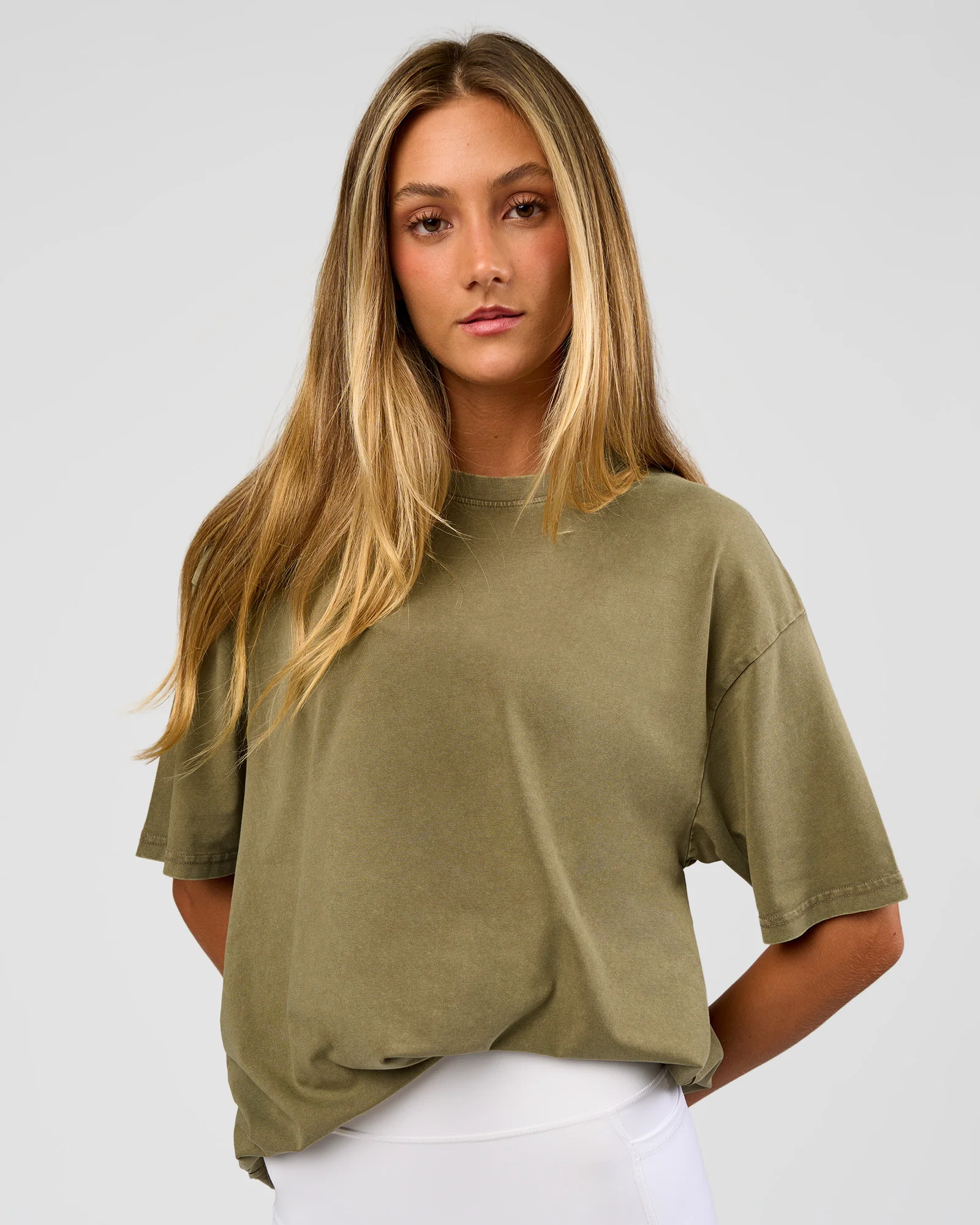Shadow Mode FLXCotton Oversized Tee - Walnut Grey Washed - Image 8