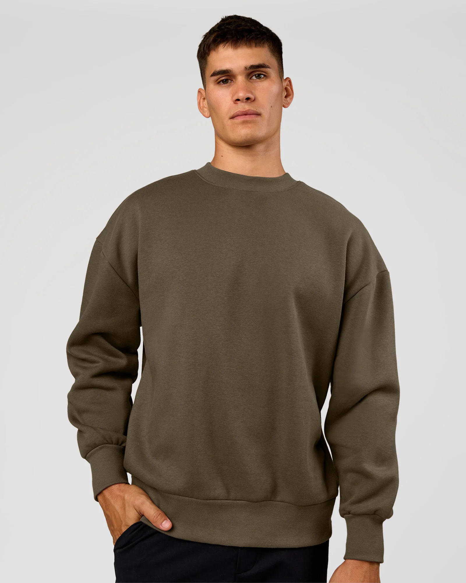Shadow Mode Oversized Sweater - Walnut Grey - Image 3