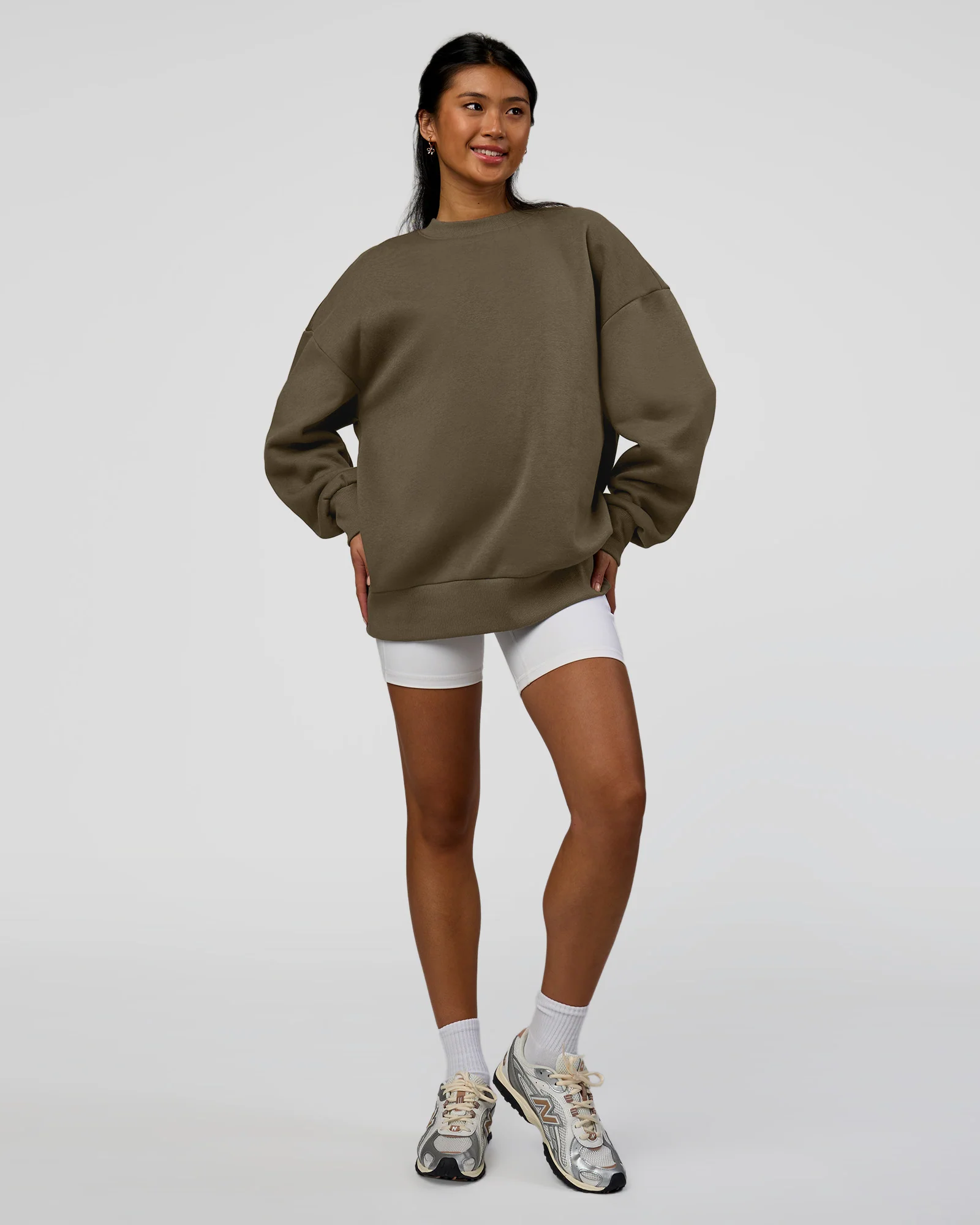 Shadow Mode Oversized Sweater - Walnut Grey - Image 9