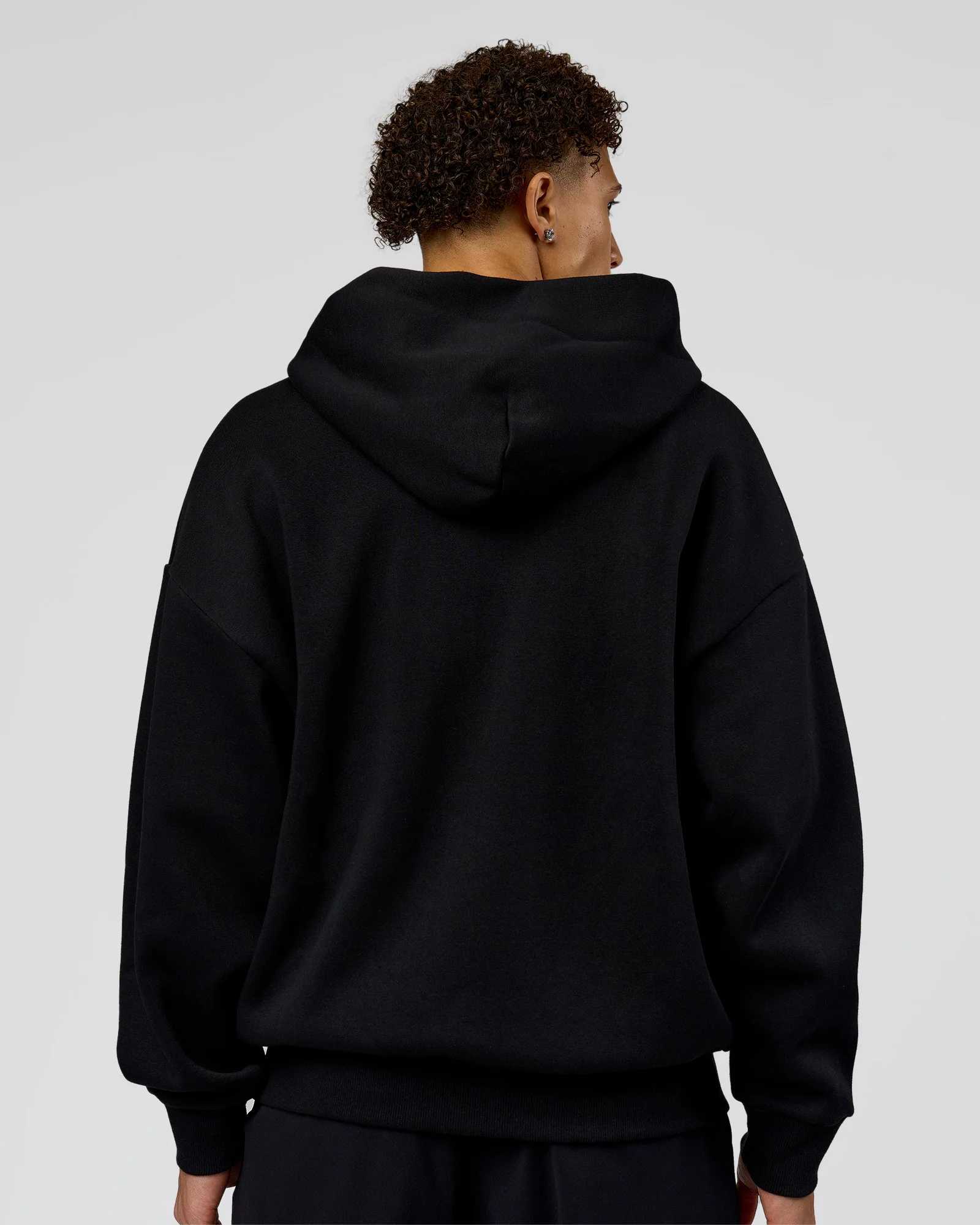Shadow Mode Oversized Zip Through Hoodie - Black - Image 8
