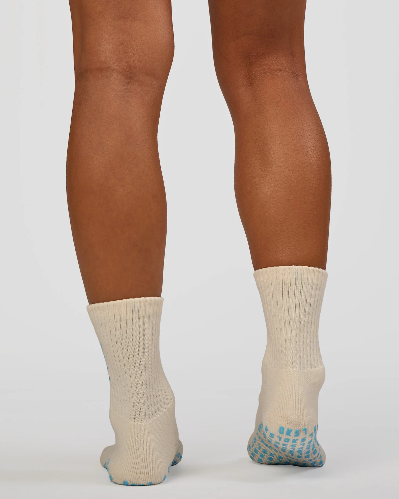 Signal Pilates Crew Grip Socks 2.0 - Off White-Baltic Sea - Image 3