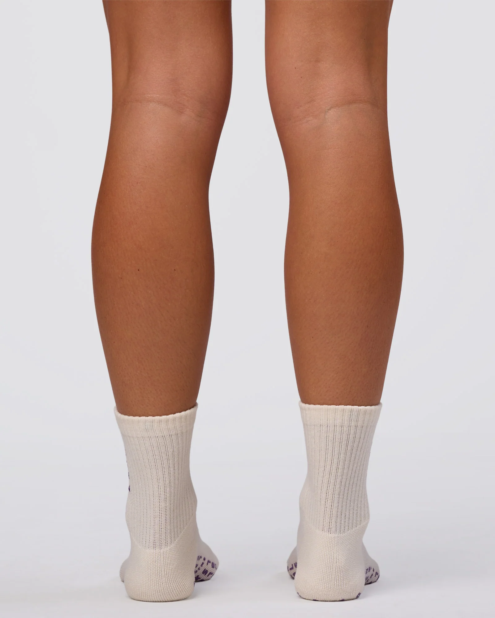 Signal Pilates Crew Grip Socks 2.0 - Off White-Fresh Purple - Image 4
