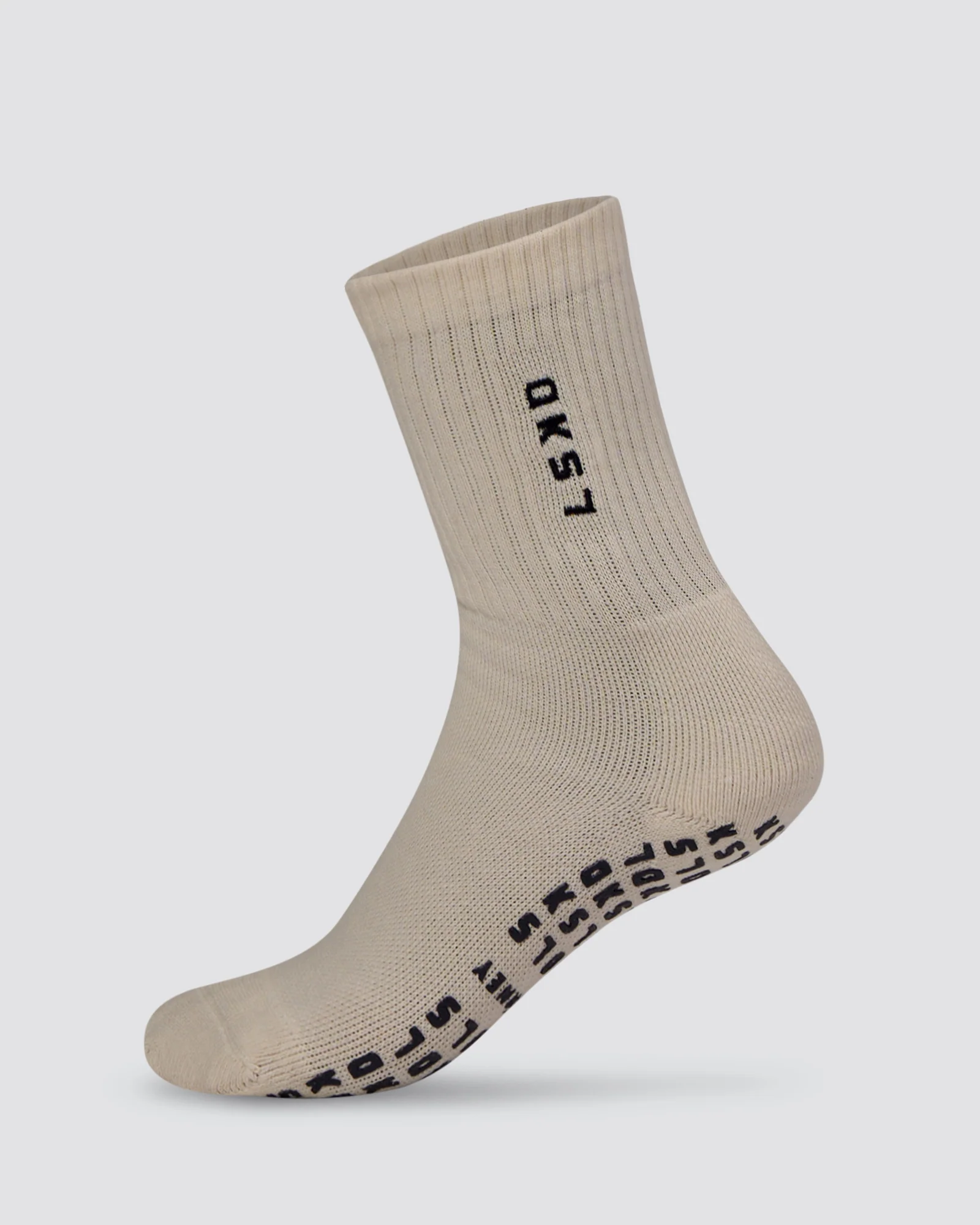 Signal Pilates Crew Grip Socks 2.0 - Off White-Future Navy - Image 6