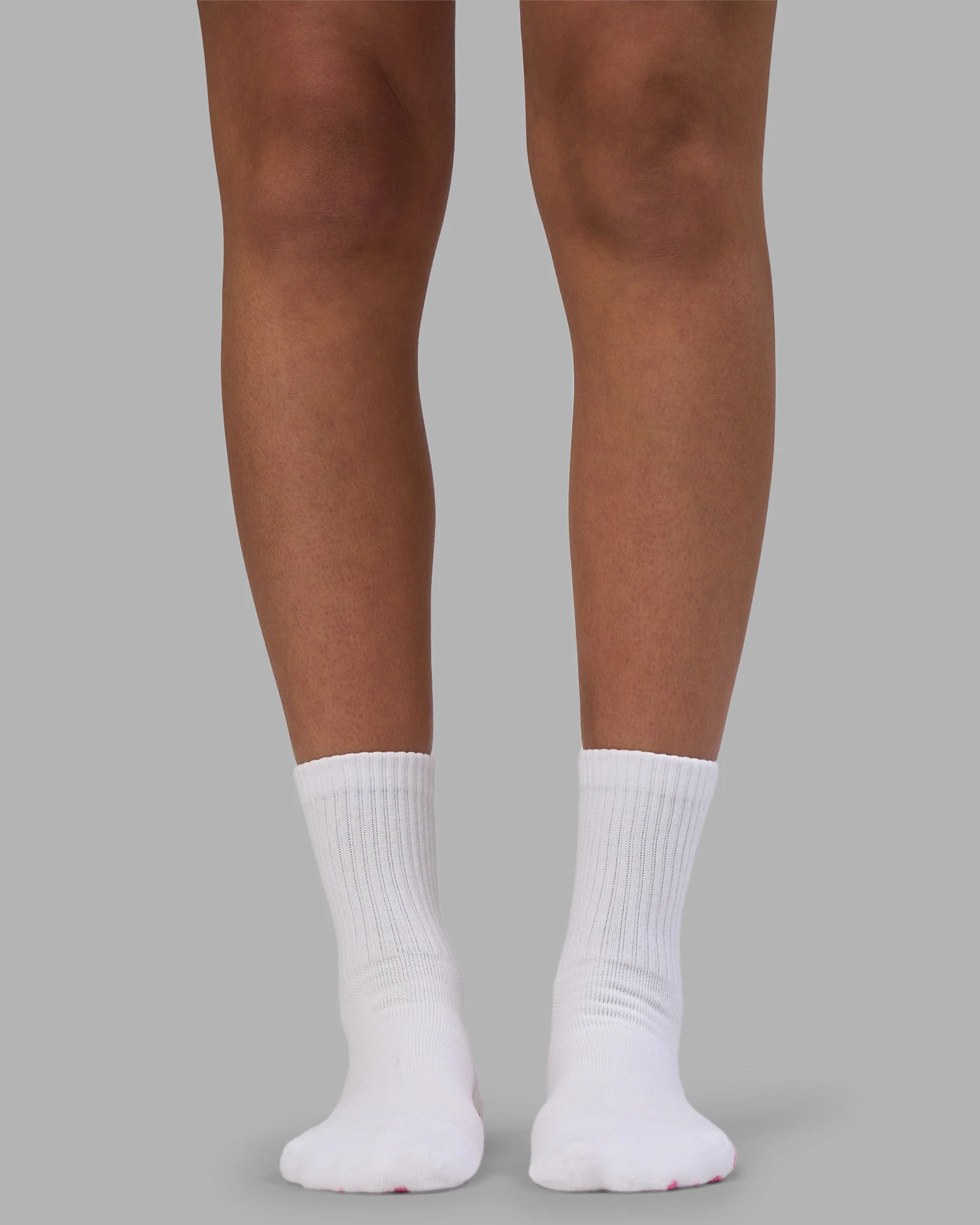 Signal Pilates Crew Grip Socks 2.0 - White-Ultra Pink - Image 4