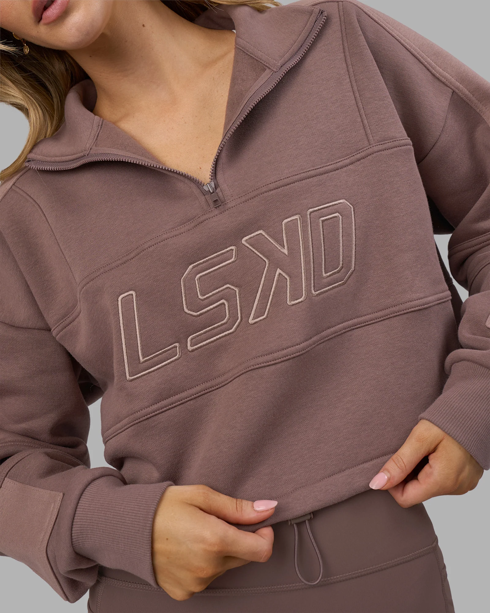 Slam Quarter Zip Sweater - Peppercorn - Image 5