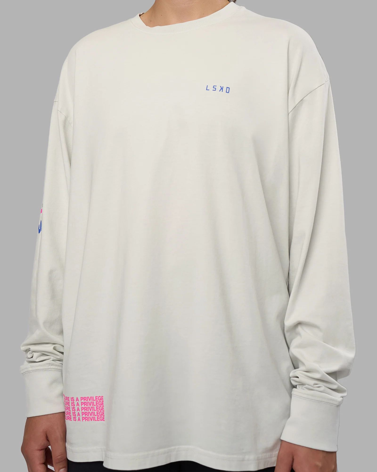 Cali FLXCotton Oversized Long Sleeve Tee - Digital Mist Washed - Image 11