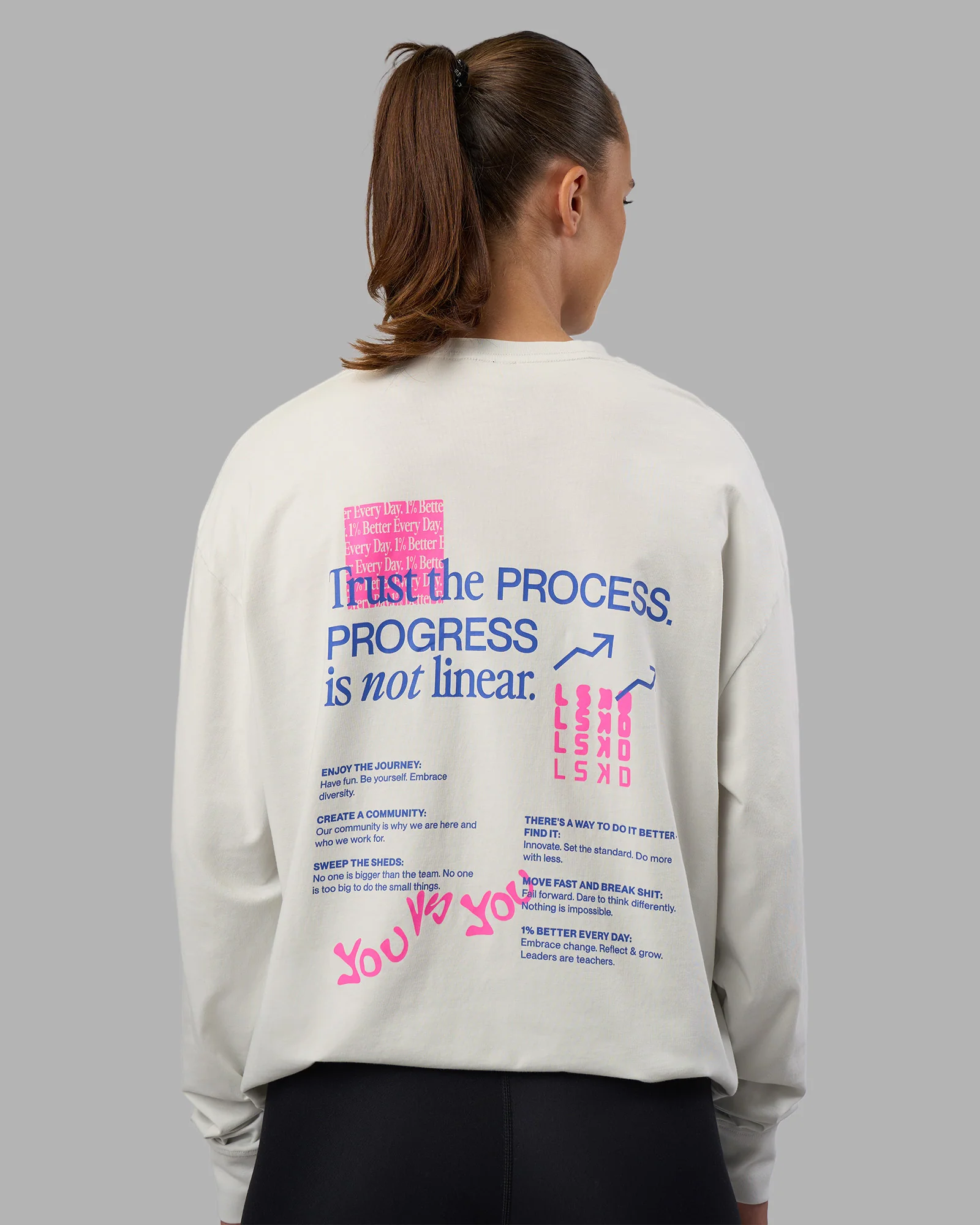 Cali FLXCotton Oversized Long Sleeve Tee - Digital Mist Washed - Image 2