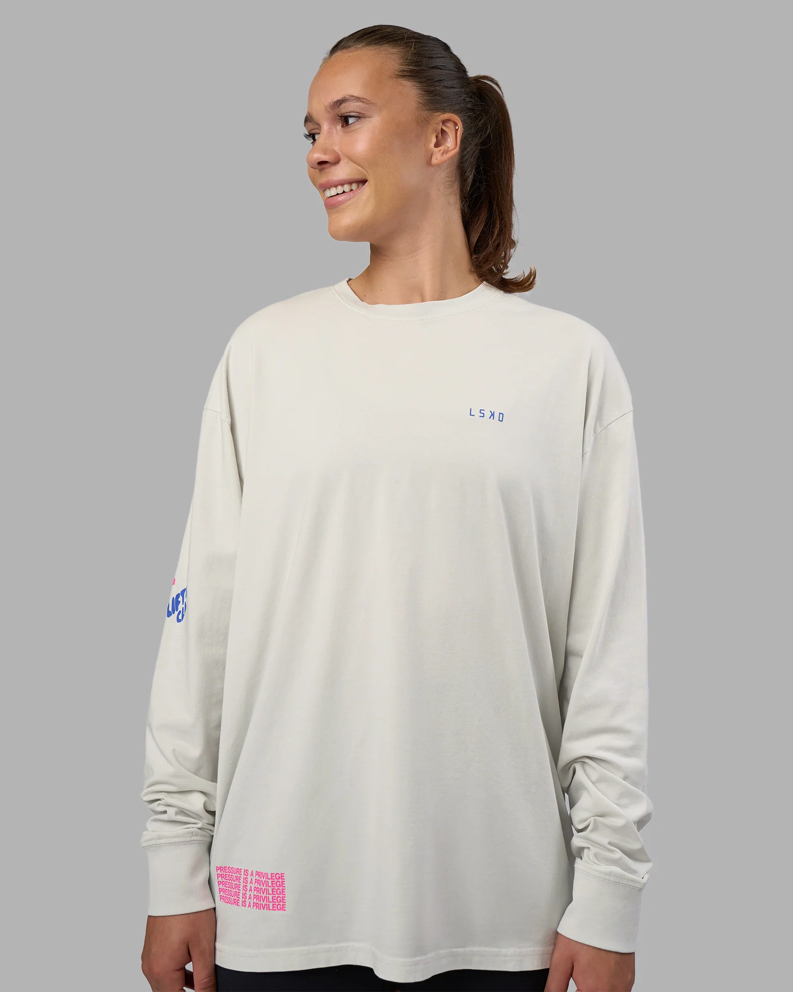 Cali FLXCotton Oversized Long Sleeve Tee - Digital Mist Washed - Image 3