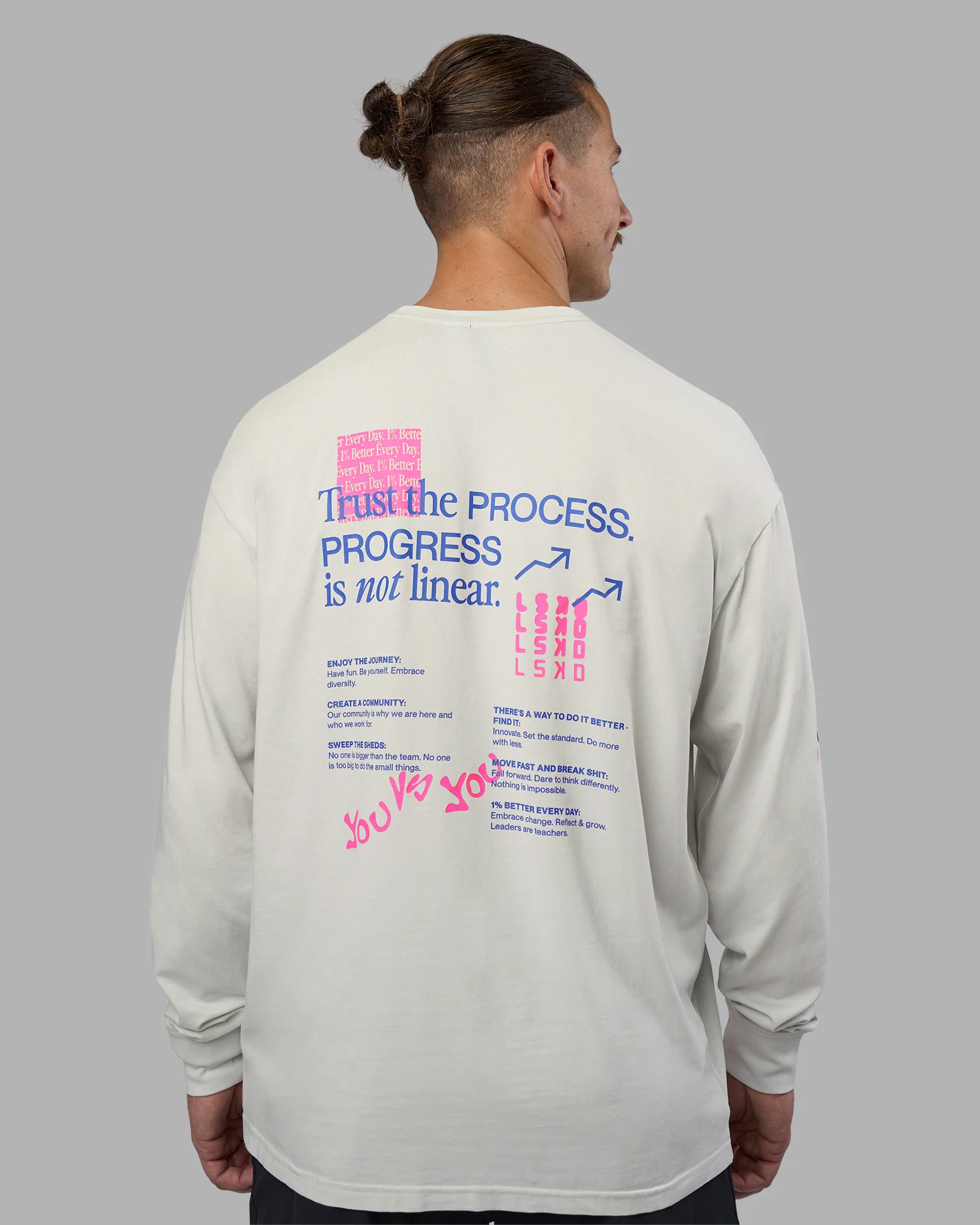 Cali FLXCotton Oversized Long Sleeve Tee - Digital Mist Washed - Image 5
