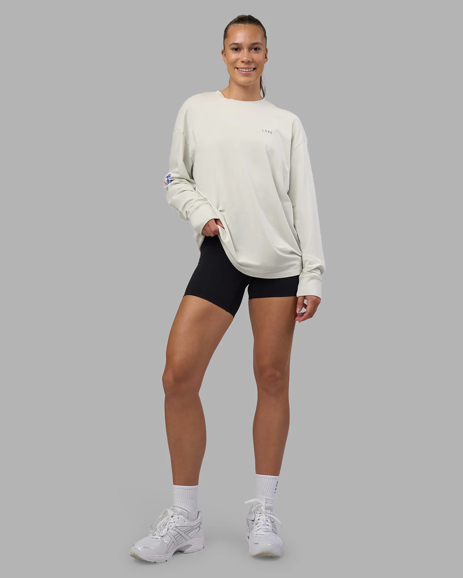 Cali FLXCotton Oversized Long Sleeve Tee - Digital Mist Washed - Image 6